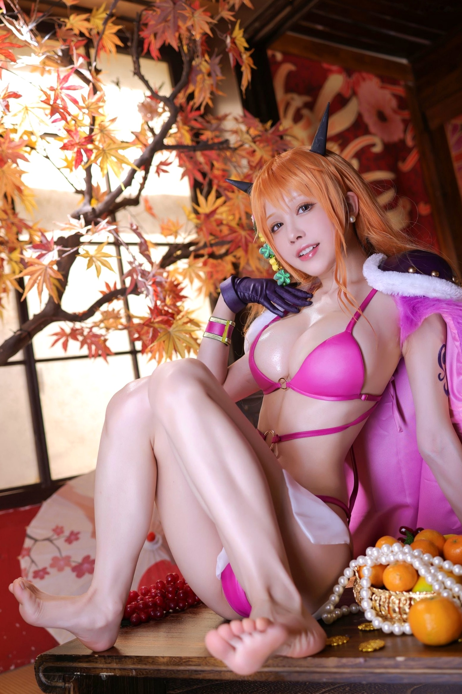 Gallery - 水淼 - Shui Miao -Aqua-海贼王-娜美-Nami-Kaido-Outfit-火辣比基尼COS-私房写真-野性女神极致诱惑角色扮演性感私房照诱惑极品 女神私房照_秀色女神 - image 67
