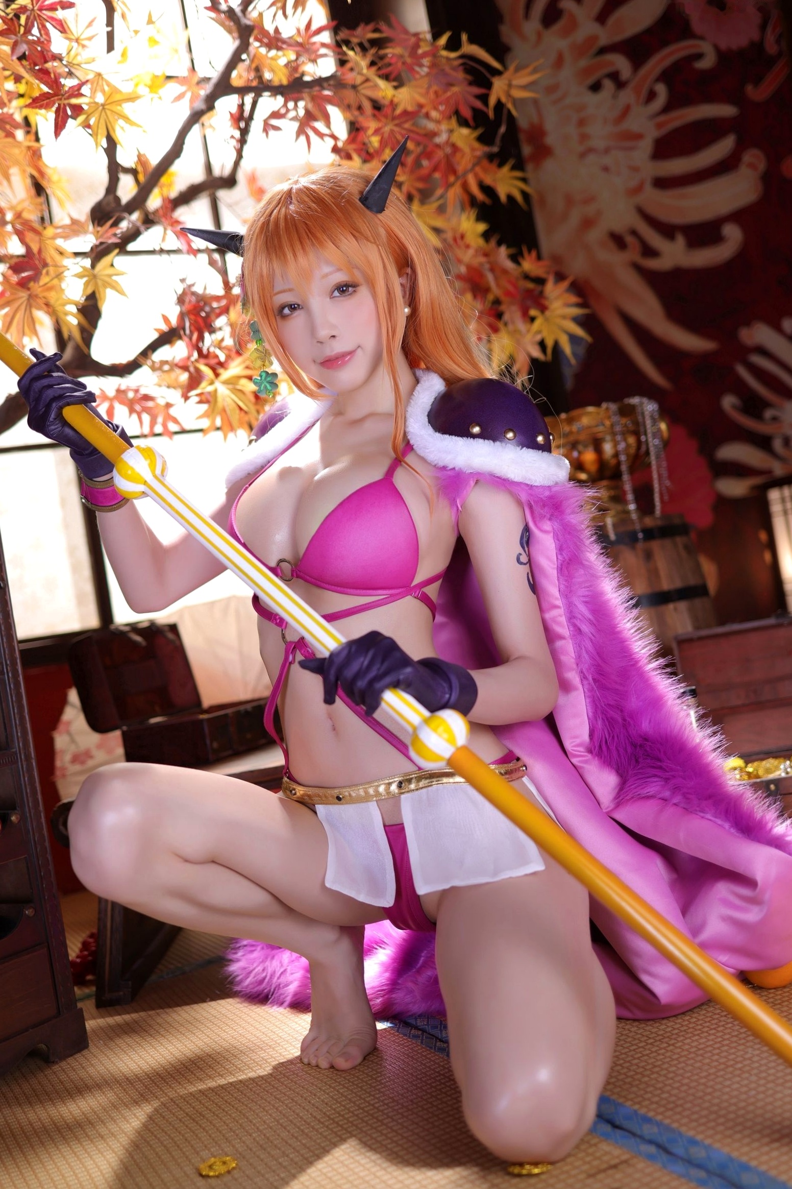 Gallery - 水淼 - Shui Miao -Aqua-海贼王-娜美-Nami-Kaido-Outfit-火辣比基尼COS-私房写真-野性女神极致诱惑角色扮演性感私房照诱惑极品 女神私房照_秀色女神 - image 68