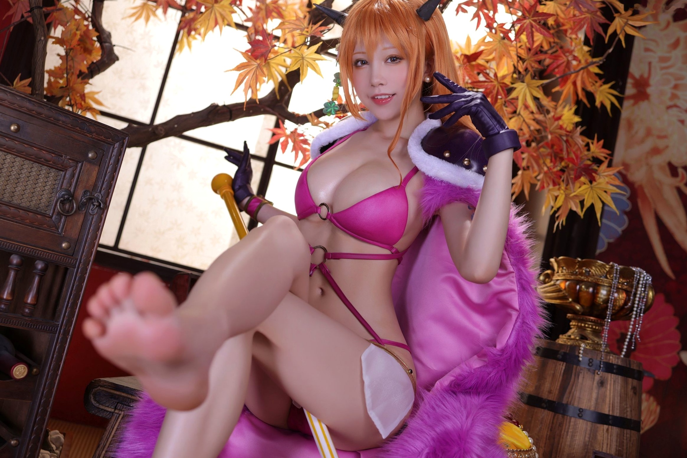 Gallery - 水淼 - Shui Miao -Aqua-海贼王-娜美-Nami-Kaido-Outfit-火辣比基尼COS-私房写真-野性女神极致诱惑角色扮演性感私房照诱惑极品 女神私房照_秀色女神 - image 84