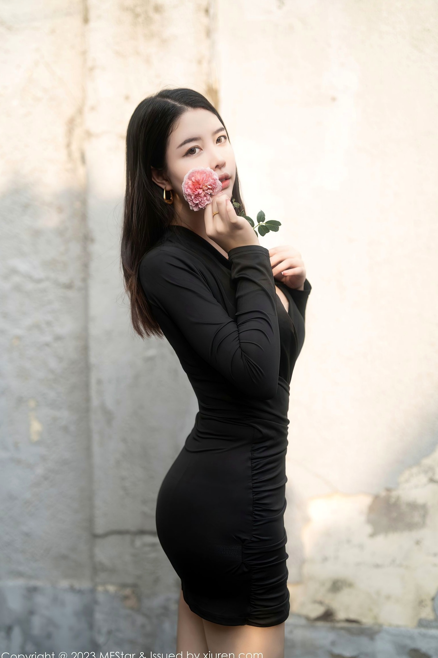 Gallery - MFStar模范学院-596期：樱桃小犊子私房写真，黑色低胸修身装尽显傲人曲线，御姐风范极致诱惑视觉盛宴模范学院诱惑性感气质御女郎 - Royal Lady  女神私房照_秀色女神 - image 10