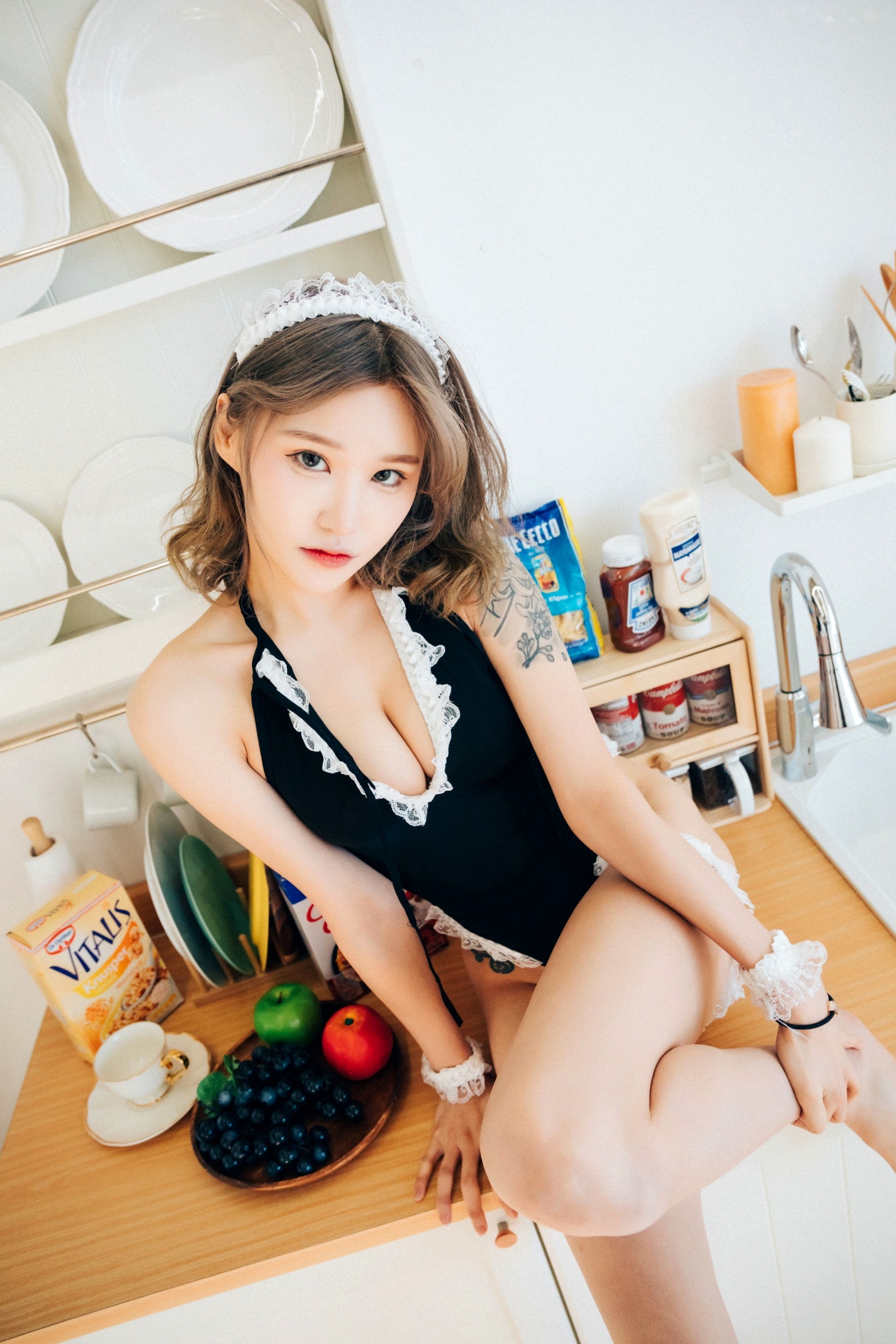 Gallery - 韩国美女Taeri居家私房写真：蕾丝内衣与纹身美背，展现极品身材诱惑，清新又野性韩国性感诱惑私房照极品 女神私房照_秀色女神 - image 15