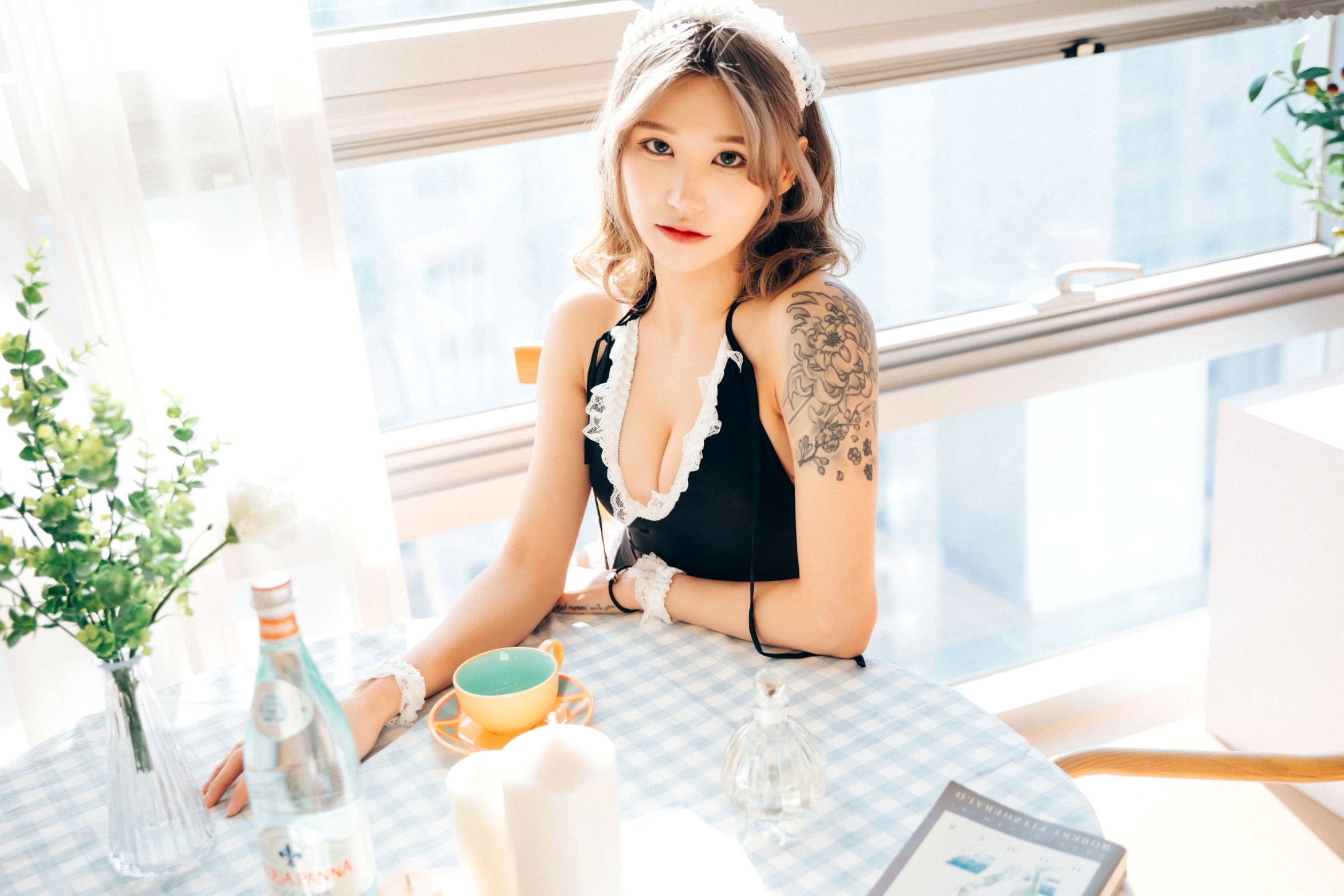 Gallery - 韩国美女Taeri居家私房写真：蕾丝内衣与纹身美背，展现极品身材诱惑，清新又野性韩国性感诱惑私房照极品 女神私房照_秀色女神 - image 38