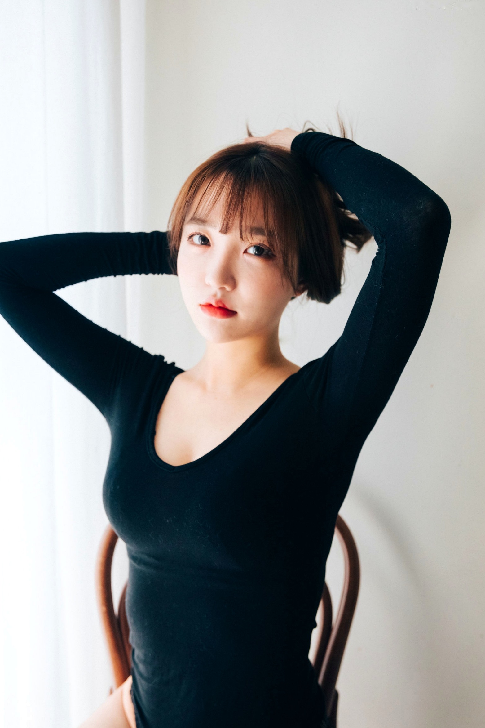 Gallery - 韩国美女孙乐乐Son YeEun私房写真，性感黑色内衣诱惑，浴室家居大尺度精选韩国性感内衣私房照女神 女神私房照_秀色女神 - image 4