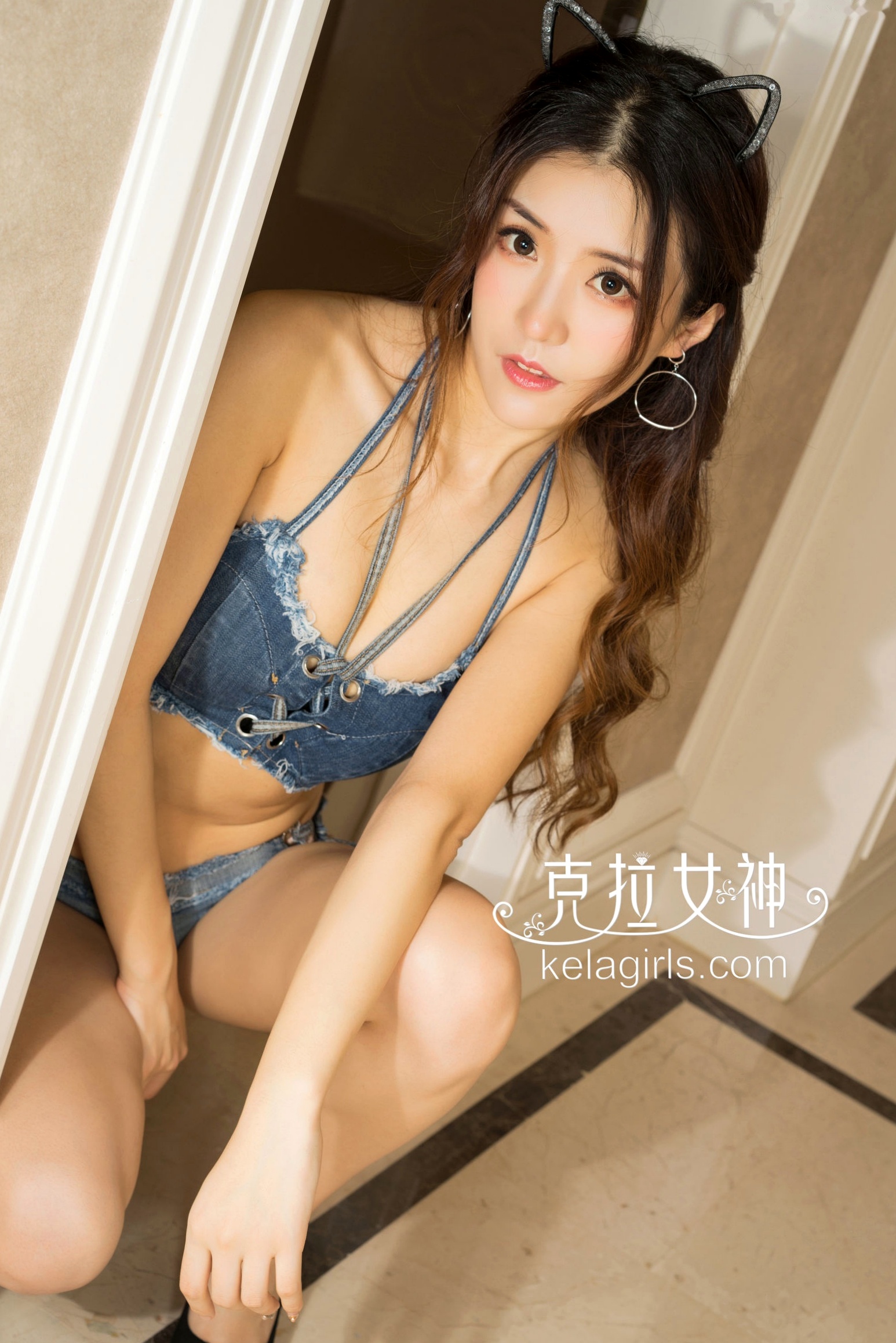 Gallery - KelaGirls克拉女神-2018.04.29-恬恬-《你的小貓咪》-性感猫女郎私房照、牛仔比基尼诱惑、修长美腿写真克拉女神性感诱惑私房照美腿 女神私房照_秀色女神 - image 7