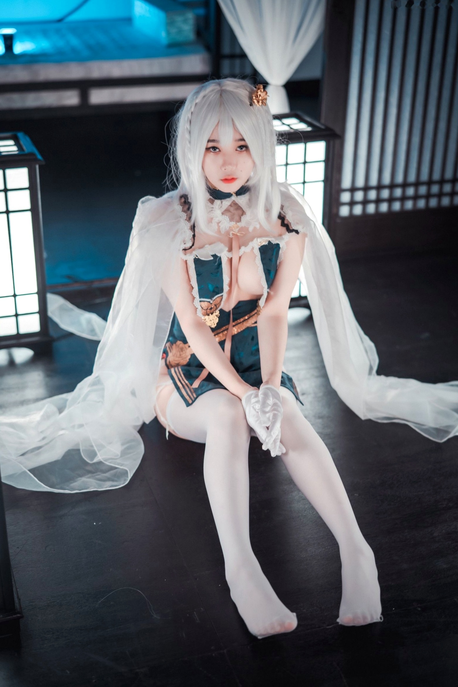 Gallery - 韩国美女琪雅Zia-碧波青云Cosplay私房照-唯美二次元白发诱惑性感写真-DJAWA高清套图韩国性感私房照角色扮演白嫩 女神私房照_秀色女神 - image 1