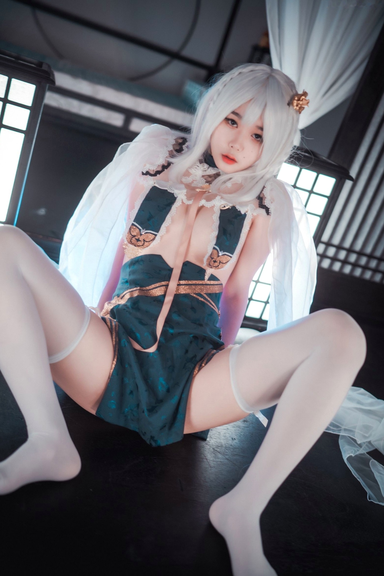 Gallery - 韩国美女琪雅Zia-碧波青云Cosplay私房照-唯美二次元白发诱惑性感写真-DJAWA高清套图韩国性感私房照角色扮演白嫩 女神私房照_秀色女神 - image 10