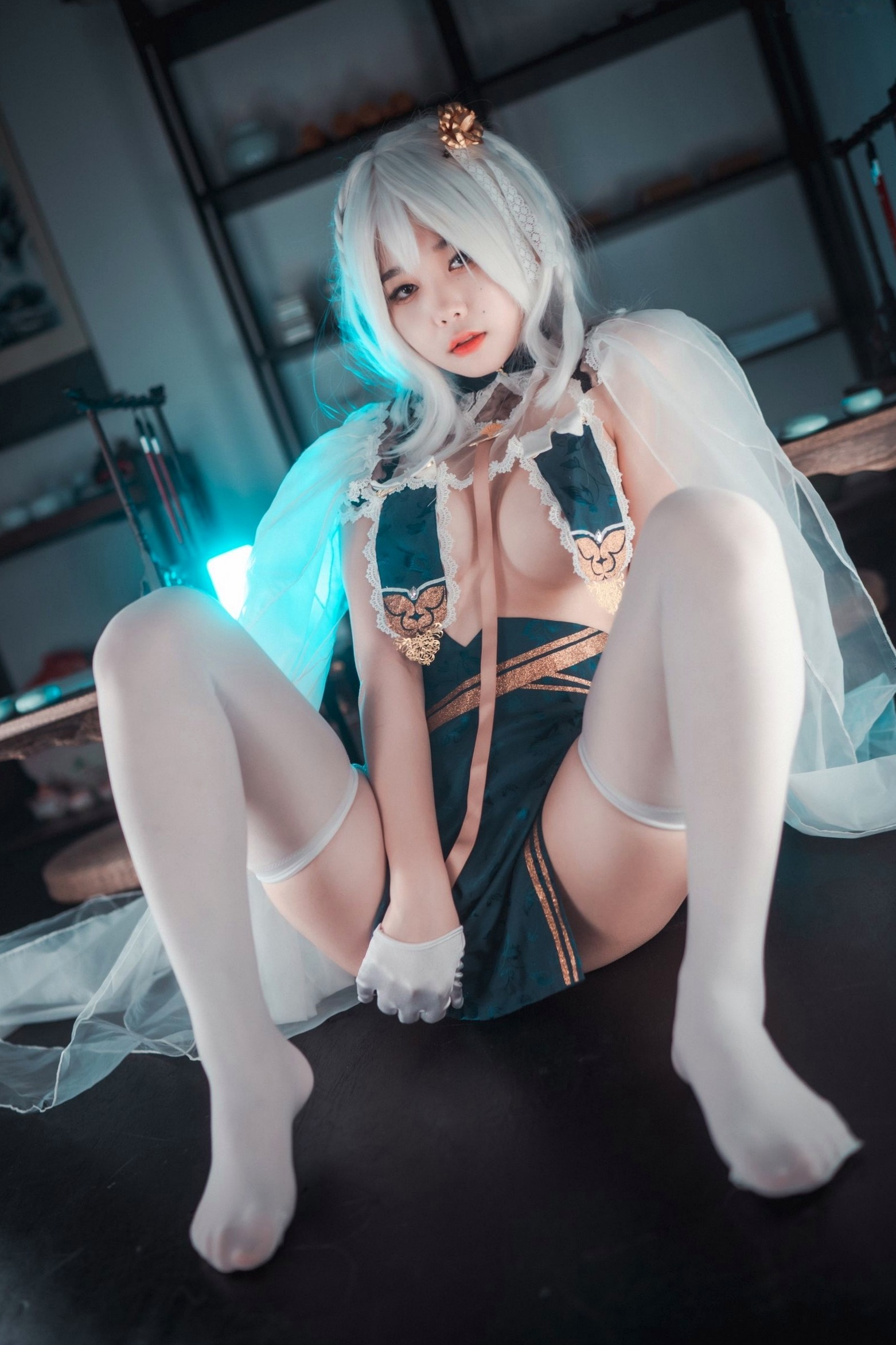 Gallery - 韩国美女琪雅Zia-碧波青云Cosplay私房照-唯美二次元白发诱惑性感写真-DJAWA高清套图韩国性感私房照角色扮演白嫩 女神私房照_秀色女神 - image 18