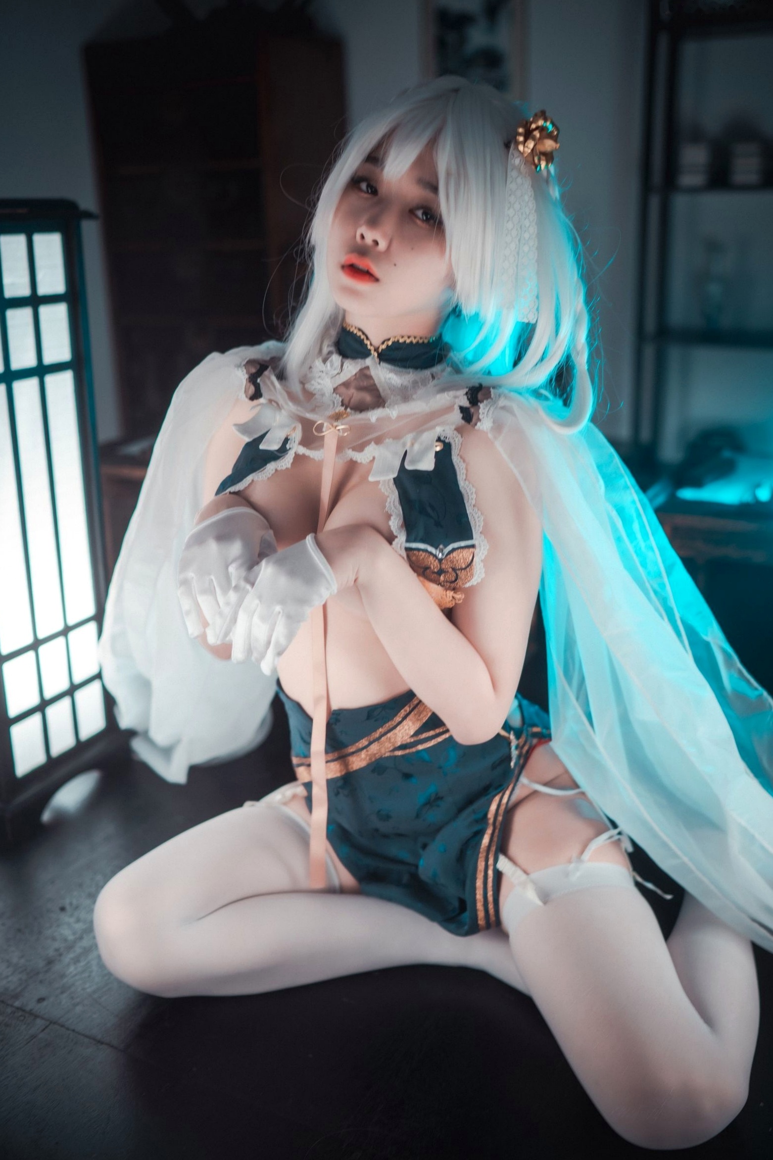 Gallery - 韩国美女琪雅Zia-碧波青云Cosplay私房照-唯美二次元白发诱惑性感写真-DJAWA高清套图韩国性感私房照角色扮演白嫩 女神私房照_秀色女神 - image 26