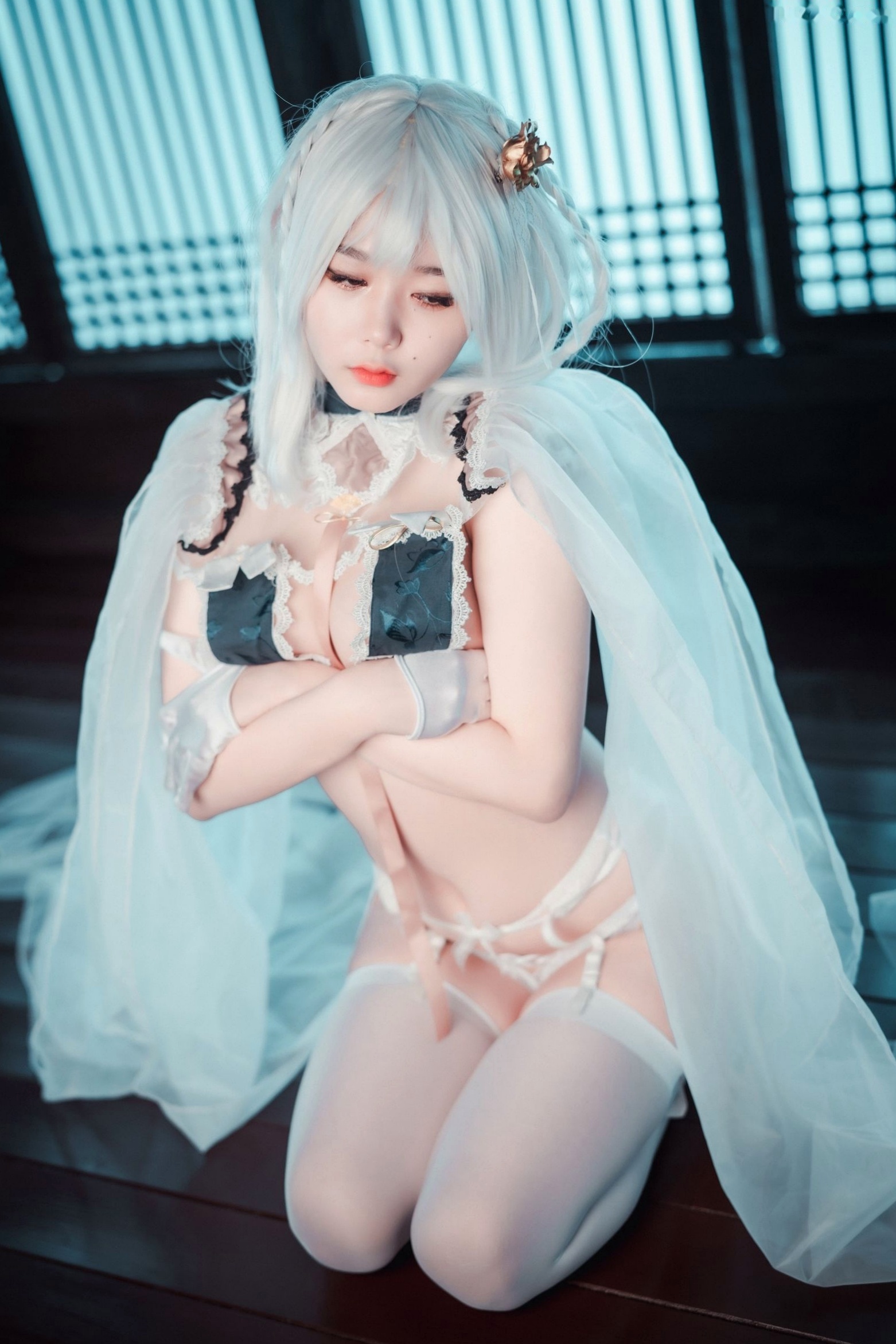 Gallery - 韩国美女琪雅Zia-碧波青云Cosplay私房照-唯美二次元白发诱惑性感写真-DJAWA高清套图韩国性感私房照角色扮演白嫩 女神私房照_秀色女神 - image 37