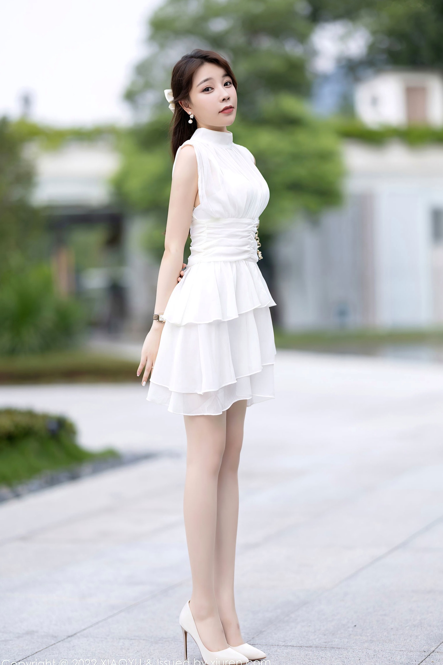 Gallery - XiaoYu语画界 - Painting World -徐莉芝：纯欲白裙私房写真，极致修长美腿，尽显优雅性感诱惑语画界 - Painting World 性感私房照美腿诱惑气质 女神私房照_秀色女神 - image 5