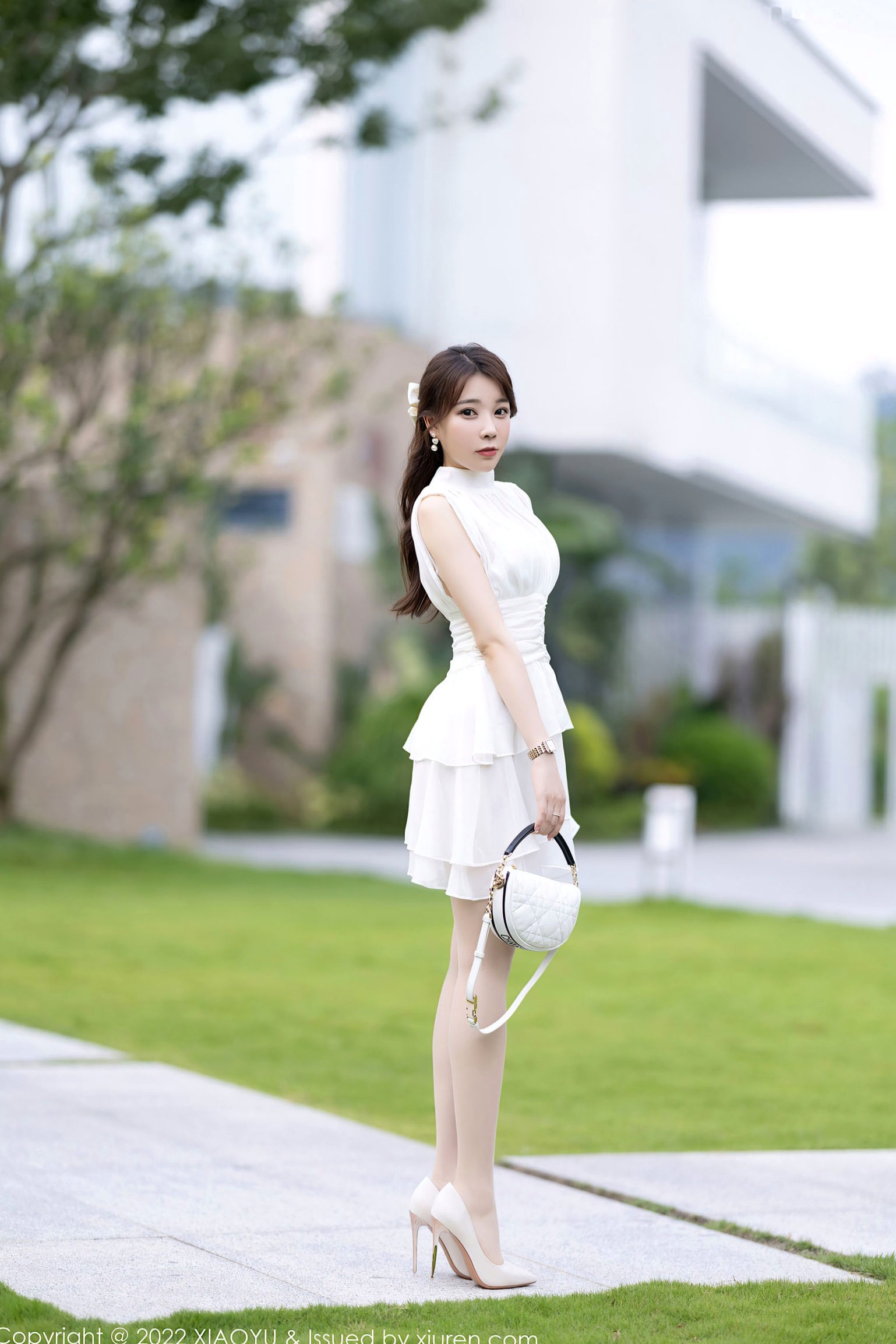 Gallery - XiaoYu语画界 - Painting World -徐莉芝：纯欲白裙私房写真，极致修长美腿，尽显优雅性感诱惑语画界 - Painting World 性感私房照美腿诱惑气质 女神私房照_秀色女神 - image 7