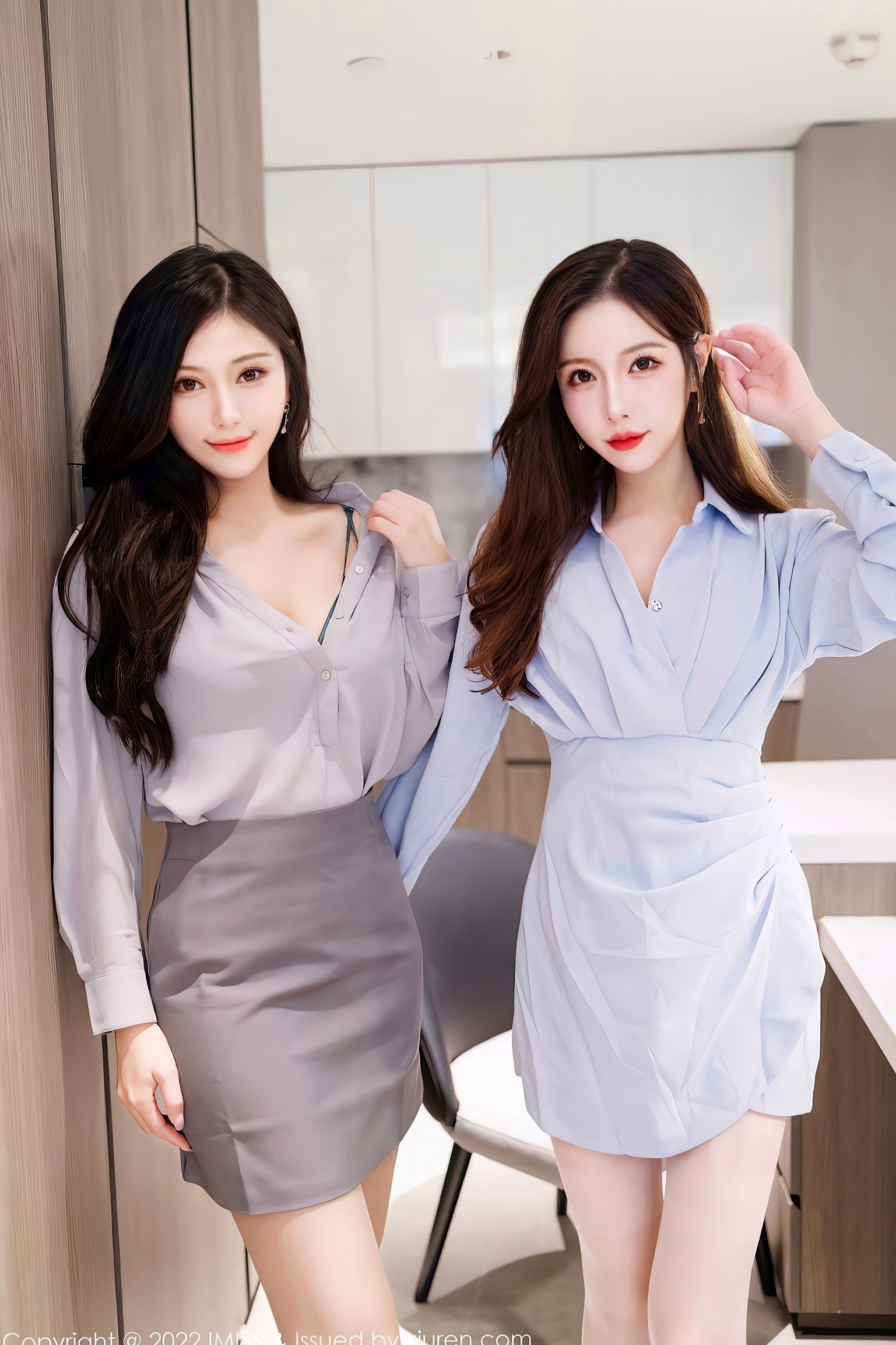 Gallery - IMiss爱蜜社 - Honey Club -652-Lavinia与Linda职场OL风与私房内衣双姝盛宴-丝袜美腿极致诱惑爱蜜社 - Honey Club 性感制服丝袜私房照 女神私房照_秀色女神 - image 6