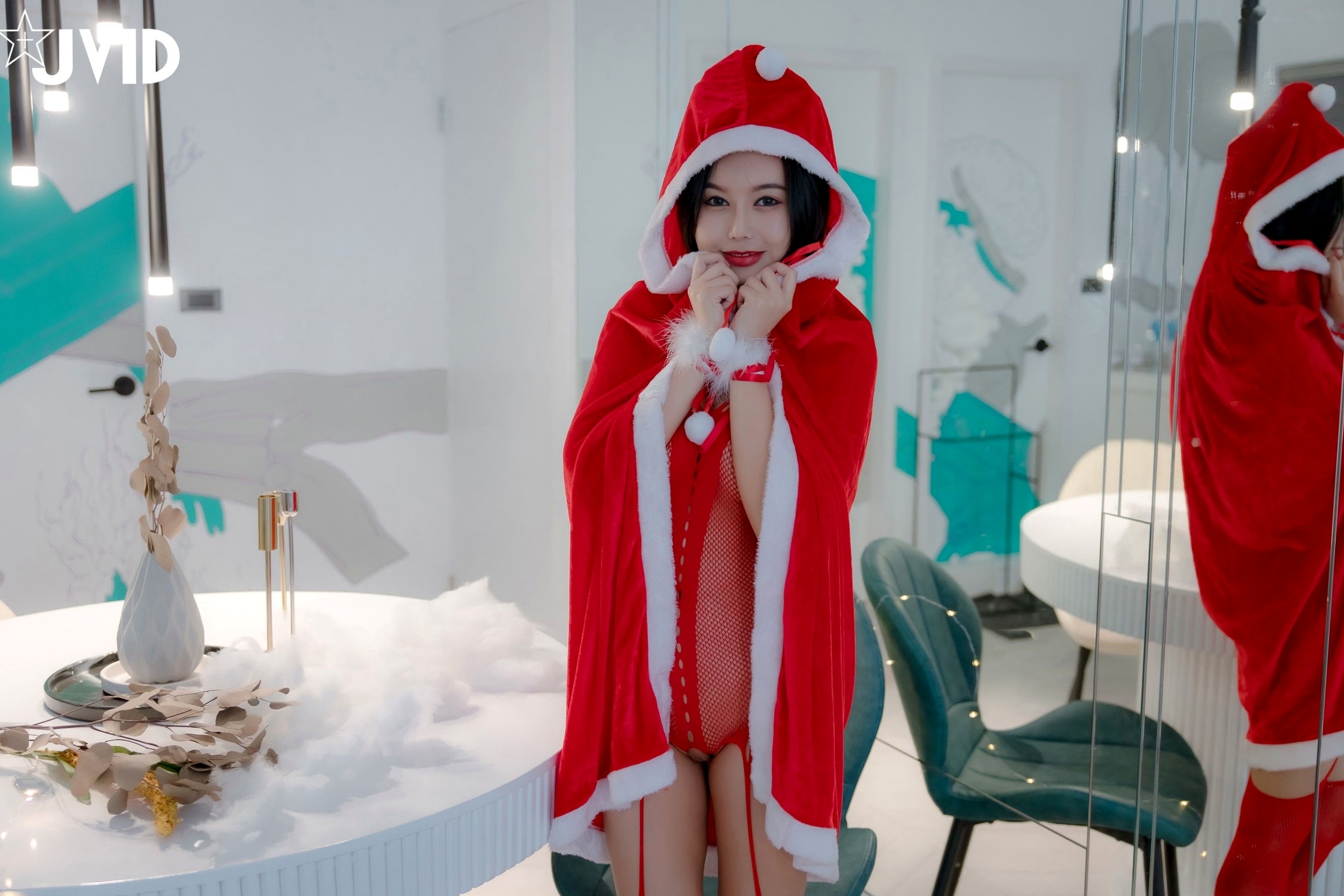 Gallery - JVID-木木森-性感圣诞派对-鹿角透视红纱篇 - 无圣光大尺度JVID 女神私房照_秀色女神 - image 3