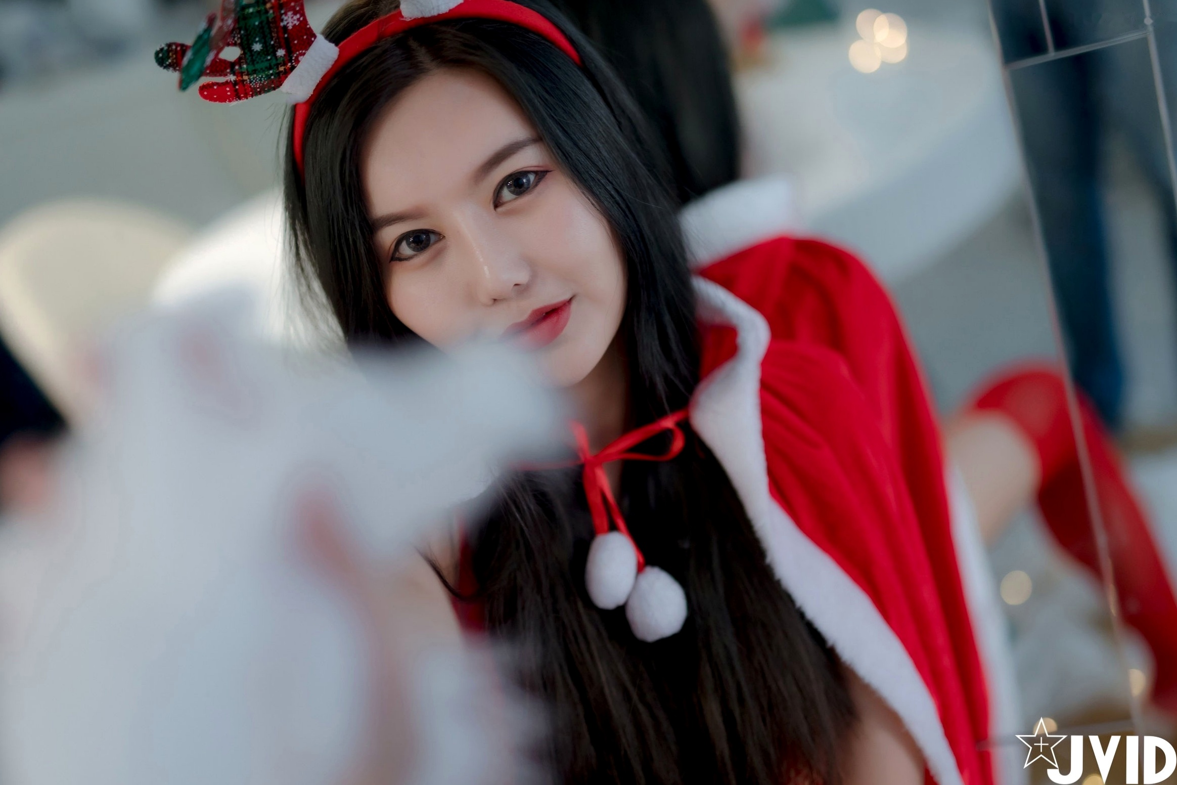 Gallery - JVID-木木森-性感圣诞派对-鹿角透视红纱篇 - 无圣光大尺度JVID 女神私房照_秀色女神 - image 24