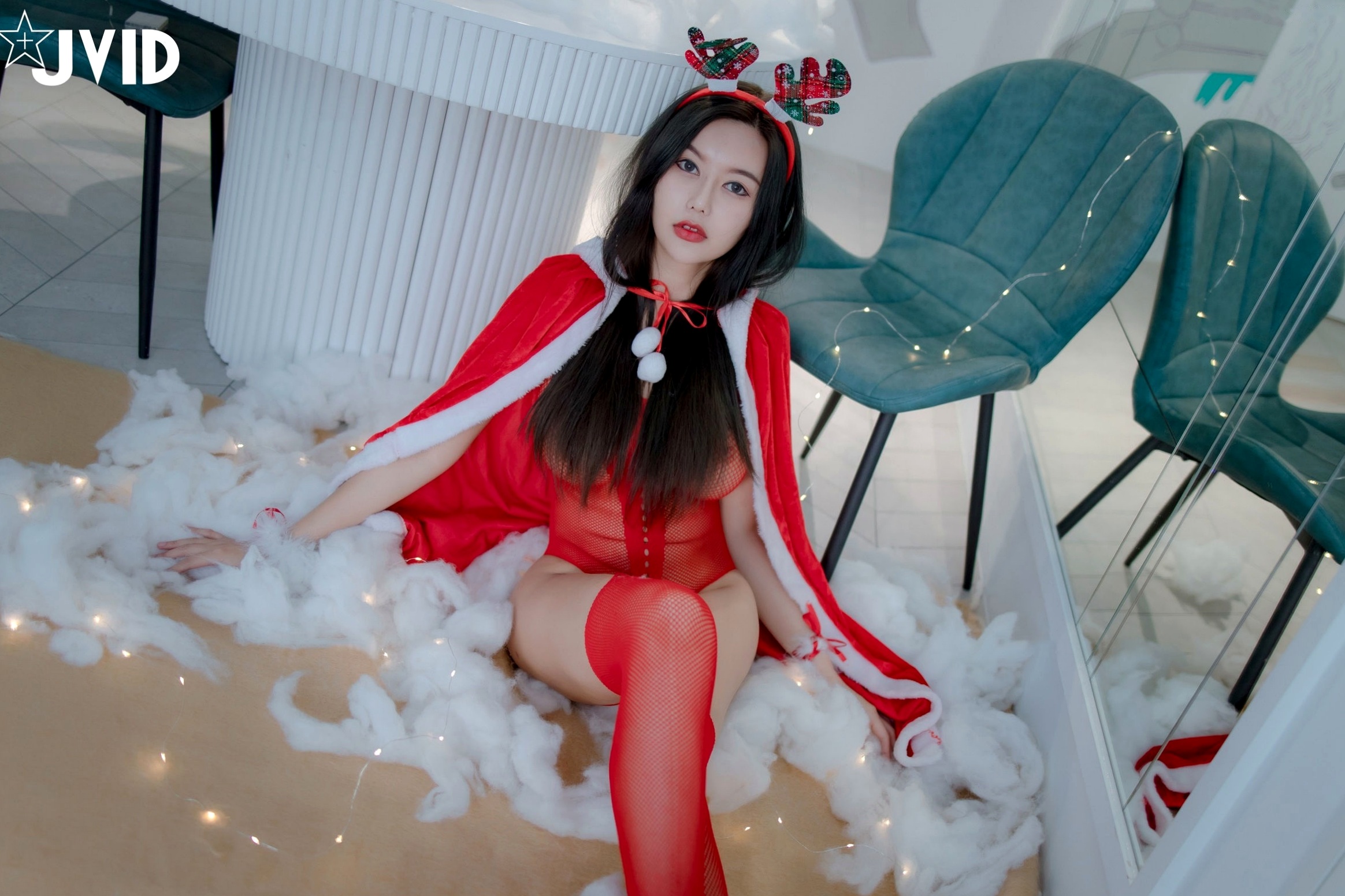 Gallery - JVID-木木森-性感圣诞派对-鹿角透视红纱篇 - 无圣光大尺度JVID 女神私房照_秀色女神 - image 26