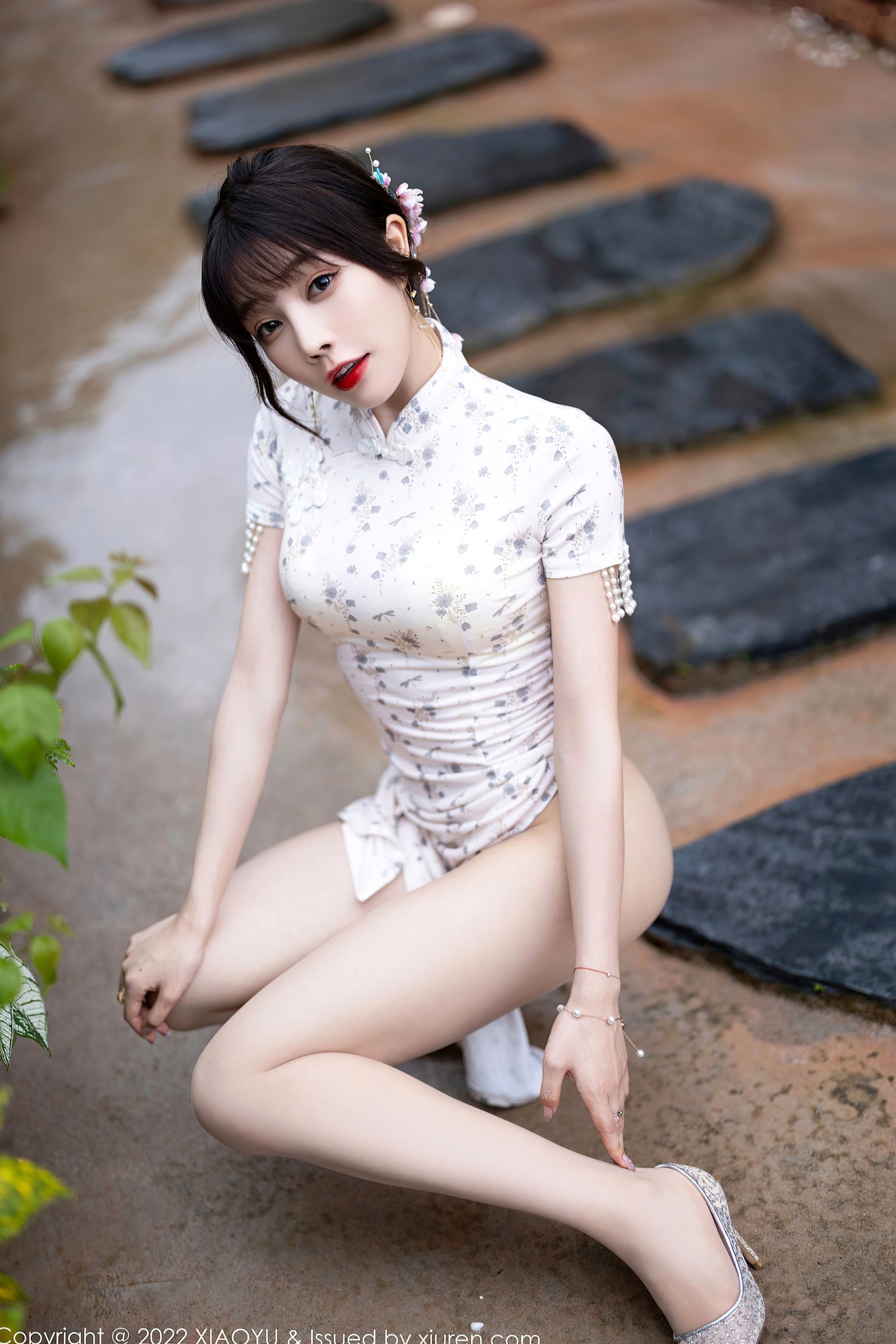 Gallery - XiaoYu语画界 - Painting World -838-徐莉芝-唯美樱花户外夜拍-白色透视蕾丝长裙-极品丝袜高跟-性感诱惑私房女神写真语画界 - Painting World 性感诱惑私房照丝袜 女神私房照_秀色女神 - image 13