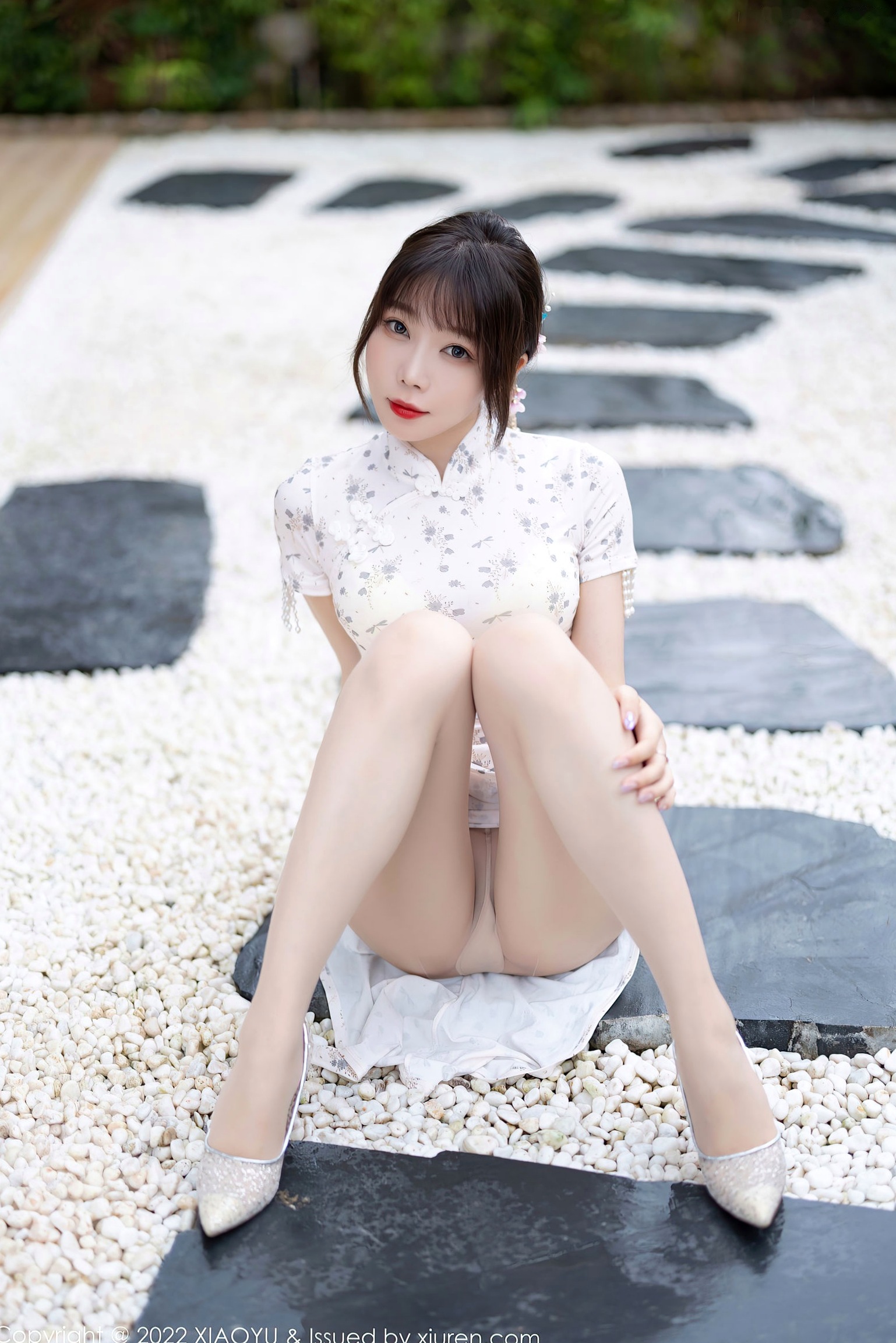 Gallery - XiaoYu语画界 - Painting World -838-徐莉芝-唯美樱花户外夜拍-白色透视蕾丝长裙-极品丝袜高跟-性感诱惑私房女神写真语画界 - Painting World 性感诱惑私房照丝袜 女神私房照_秀色女神 - image 25