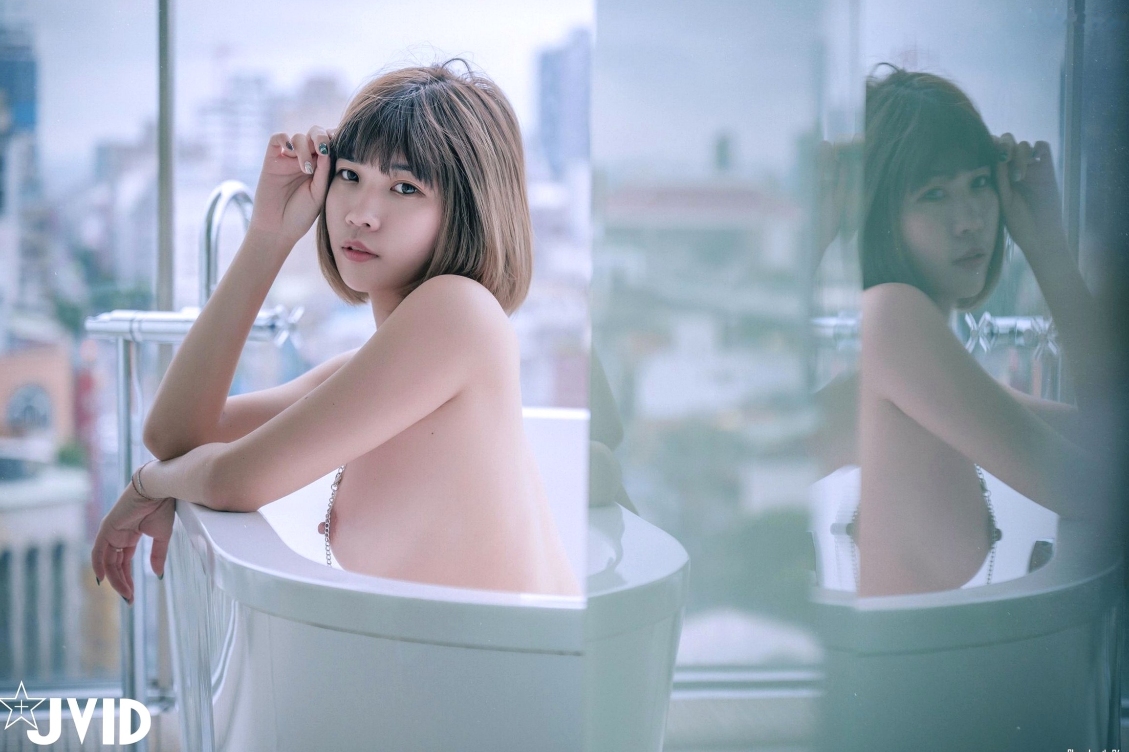 Gallery - JVID-果寶寶-小恶魔召唤：漆皮链条内衣极致诱惑，鱼网袜女神私房照，让性感小恶魔来服侍你JVID性感诱惑大尺度黑丝 女神私房照_秀色女神 - image 101