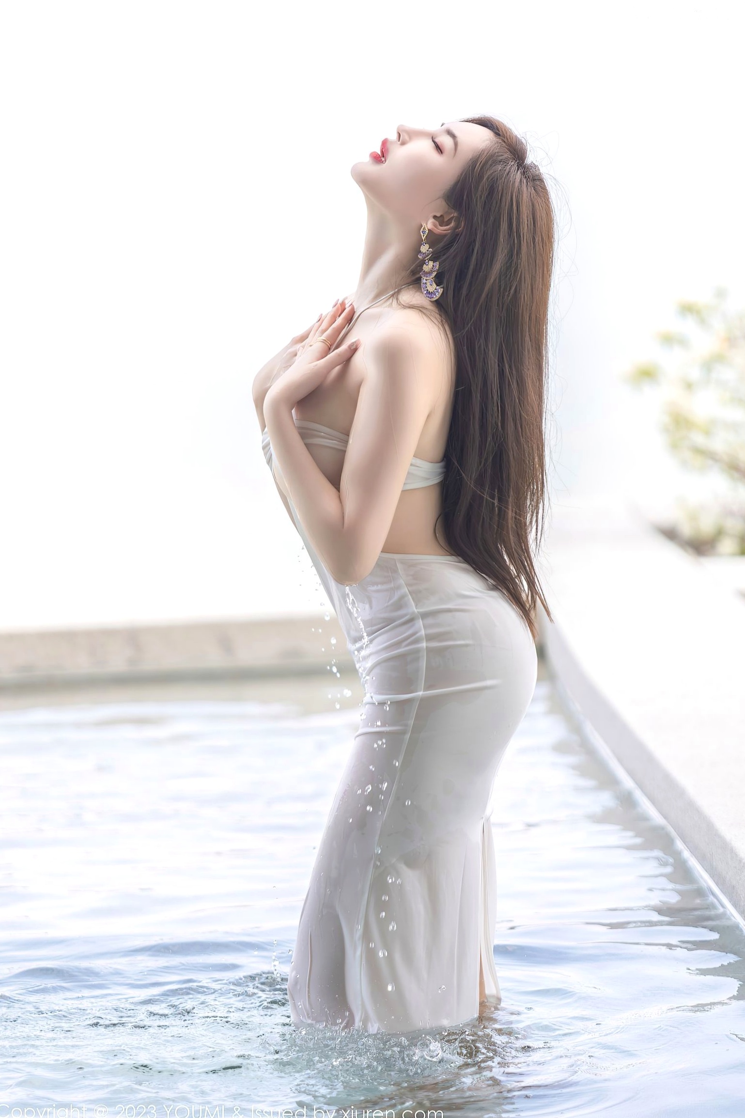 Gallery - YouMi尤蜜荟 - Chiness Model -931-Carol周妍希-白色轻透连身裙湿身泳池私房照-2023.04.27 - 无圣光大尺度透视性感女神尤蜜荟 - Chiness Model 性感私房照湿身尤物 女神私房照_秀色女神 - image 47
