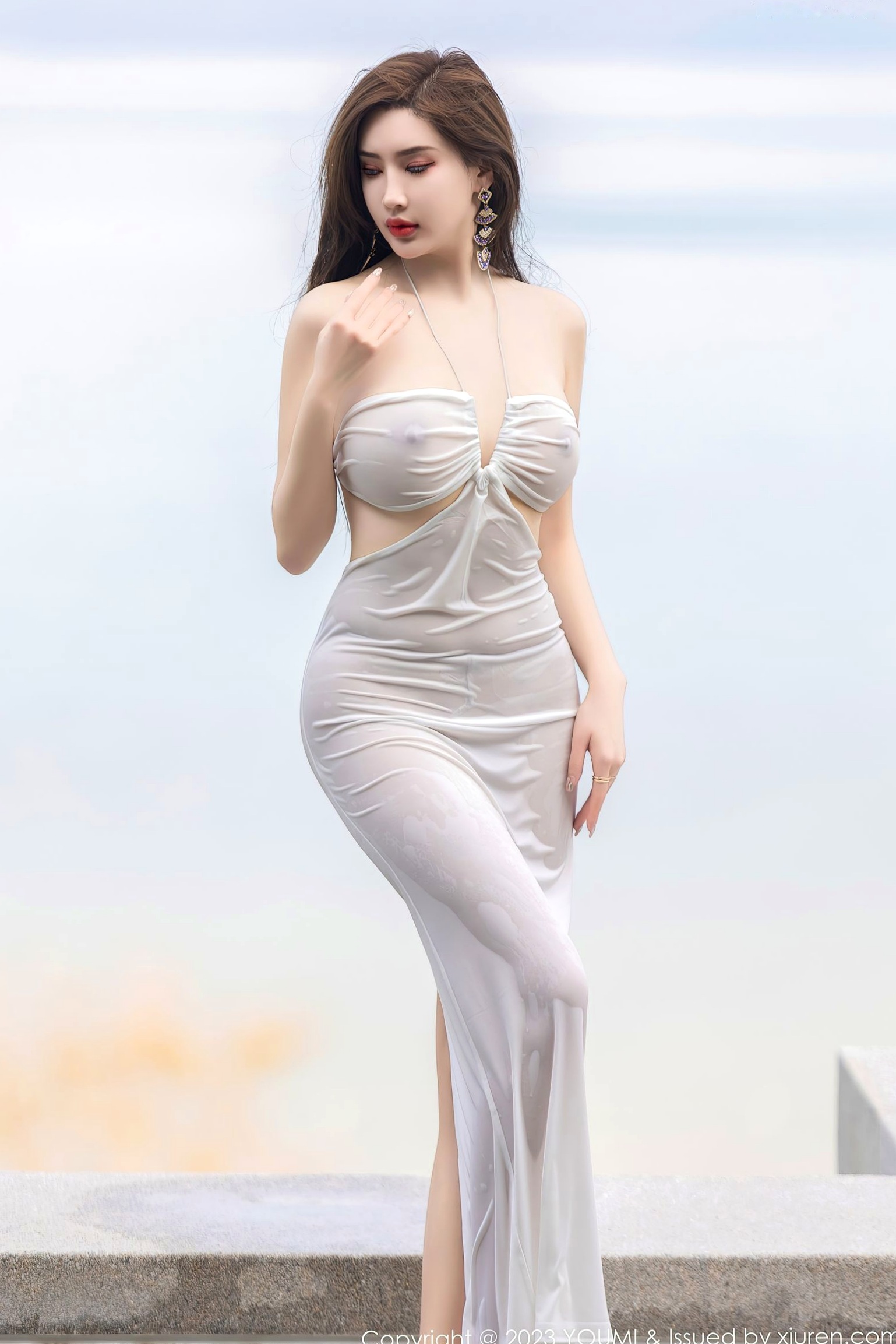 Gallery - YouMi尤蜜荟 - Chiness Model -931-Carol周妍希-白色轻透连身裙湿身泳池私房照-2023.04.27 - 无圣光大尺度透视性感女神尤蜜荟 - Chiness Model 性感私房照湿身尤物 女神私房照_秀色女神 - image 58