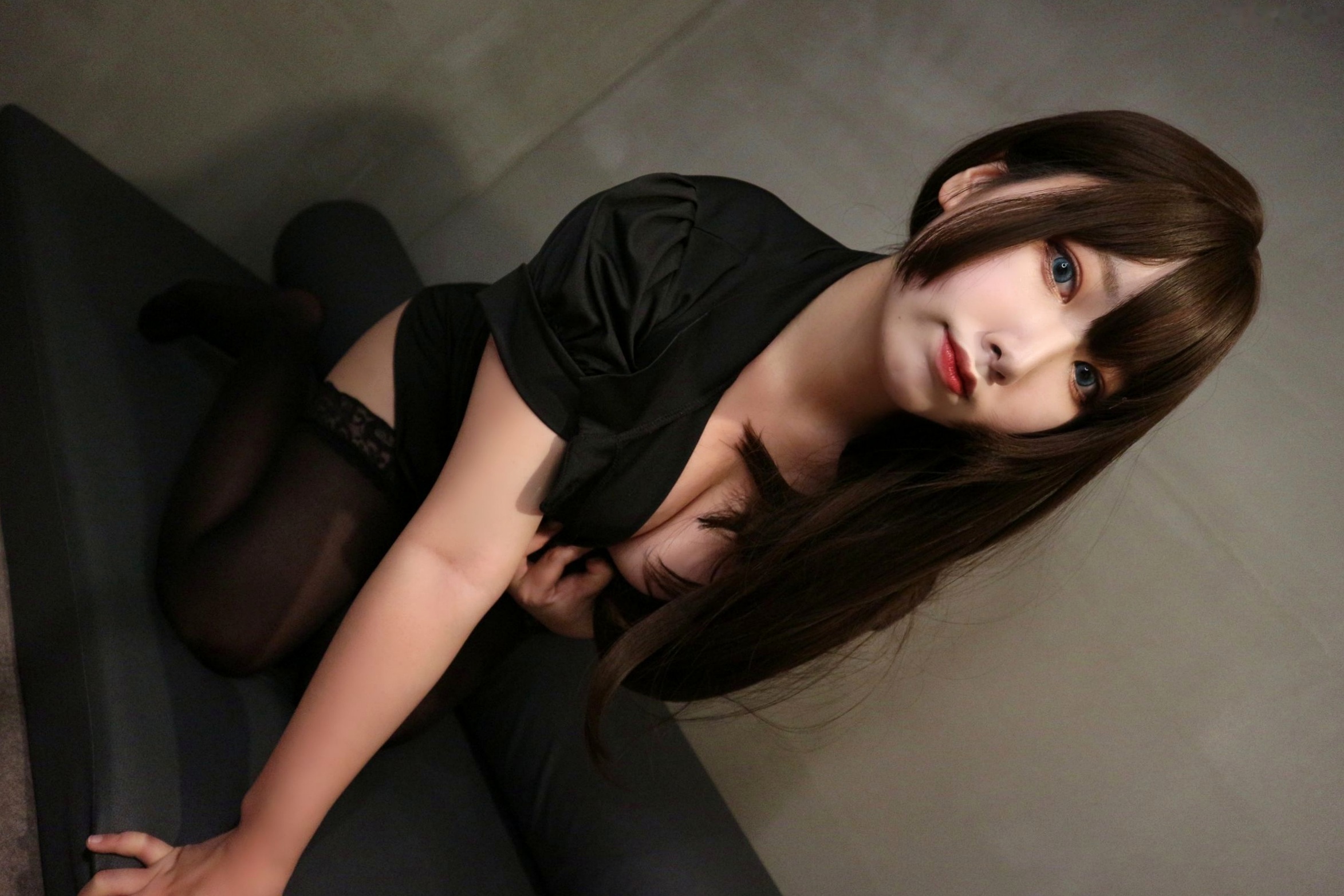 Gallery - 欢迎回来莫科纳室-Mokona-黑人护士的调皮检查室：性感黑色蕾丝制服私房写真，诱惑吊带丝袜尤物特写性感制服诱惑私房照黑丝 女神私房照_秀色女神 - image 24