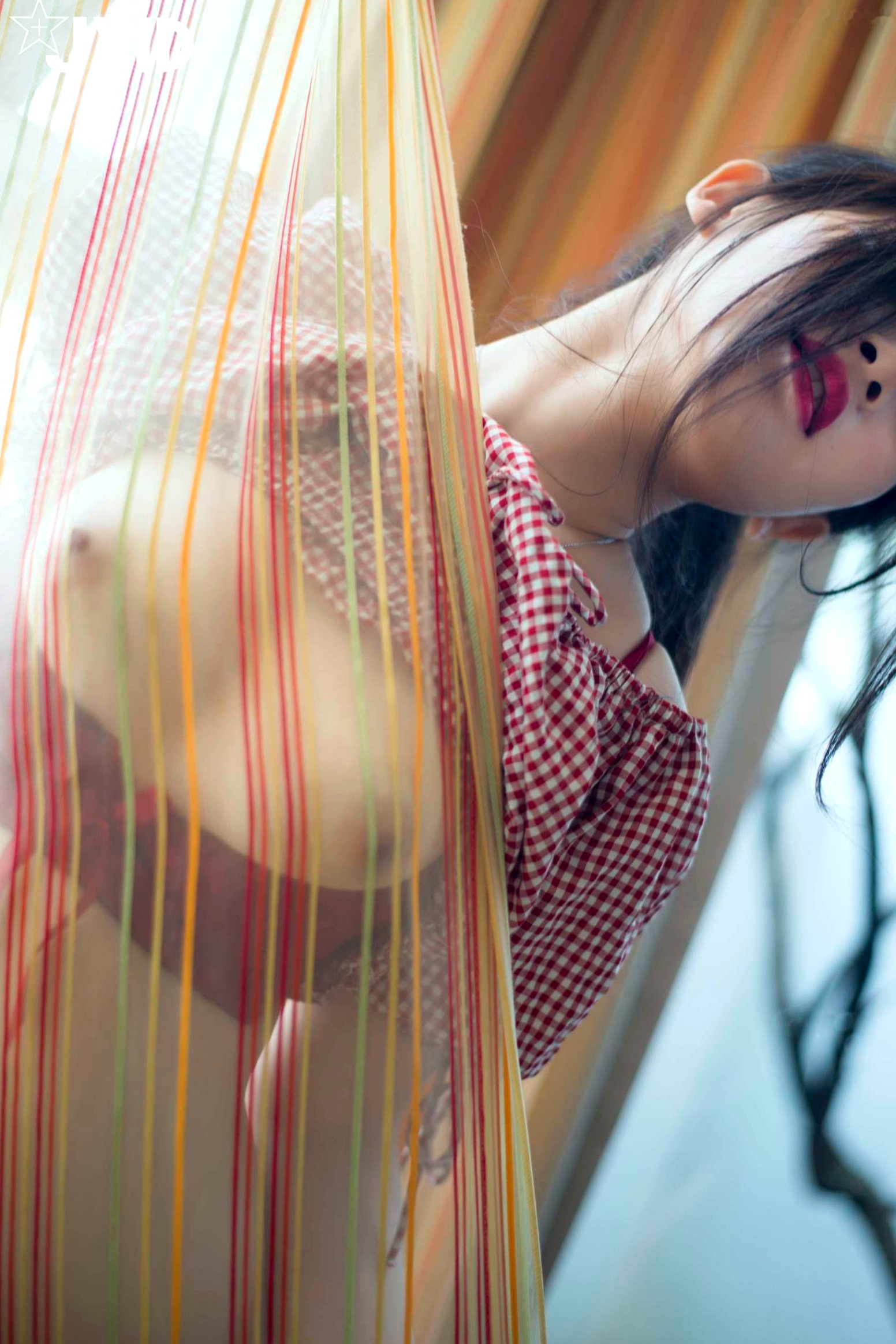 Gallery - JVID-婕咪-一日取精快递服务员：红色格纹制服诱惑，极致私房大尺度写真，演绎性感女神火辣姿态JVID大尺度性感内衣诱惑 女神私房照_秀色女神 - image 49