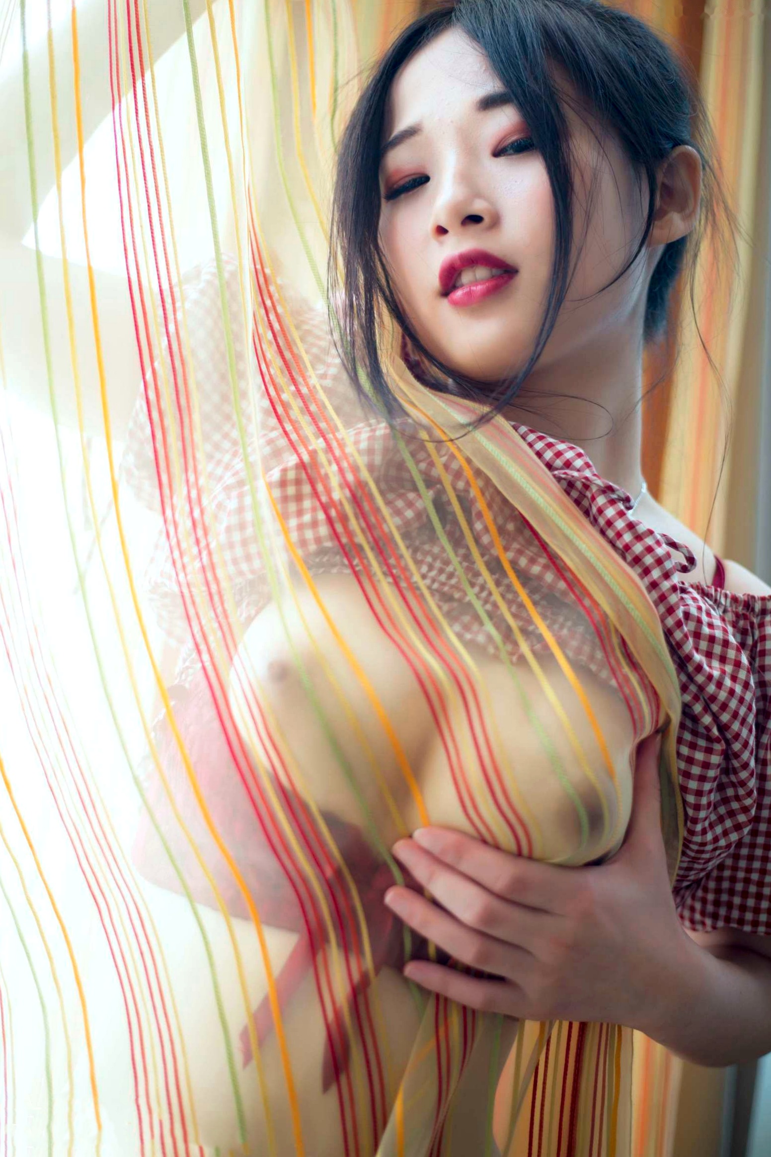 Gallery - JVID-婕咪-一日取精快递服务员：红色格纹制服诱惑，极致私房大尺度写真，演绎性感女神火辣姿态JVID大尺度性感内衣诱惑 女神私房照_秀色女神 - image 52