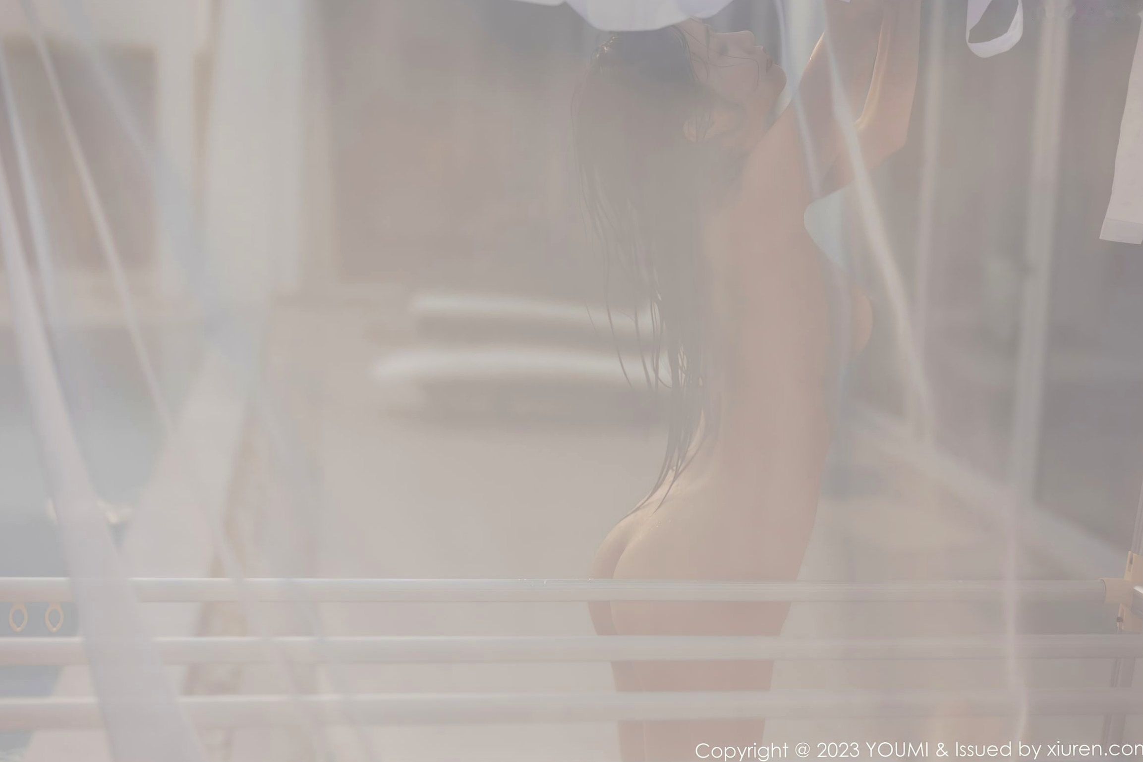Gallery - YouMi尤蜜荟 - Chiness Model -阿姣-泰国泳池湿身诱惑写真，白色吊带丁字裤秀出傲人曲线，大胆尺度展现完美身材，高清旅拍尤蜜荟 - Chiness Model 泳池湿身丁字裤性感 女神私房照_秀色女神 - image 85