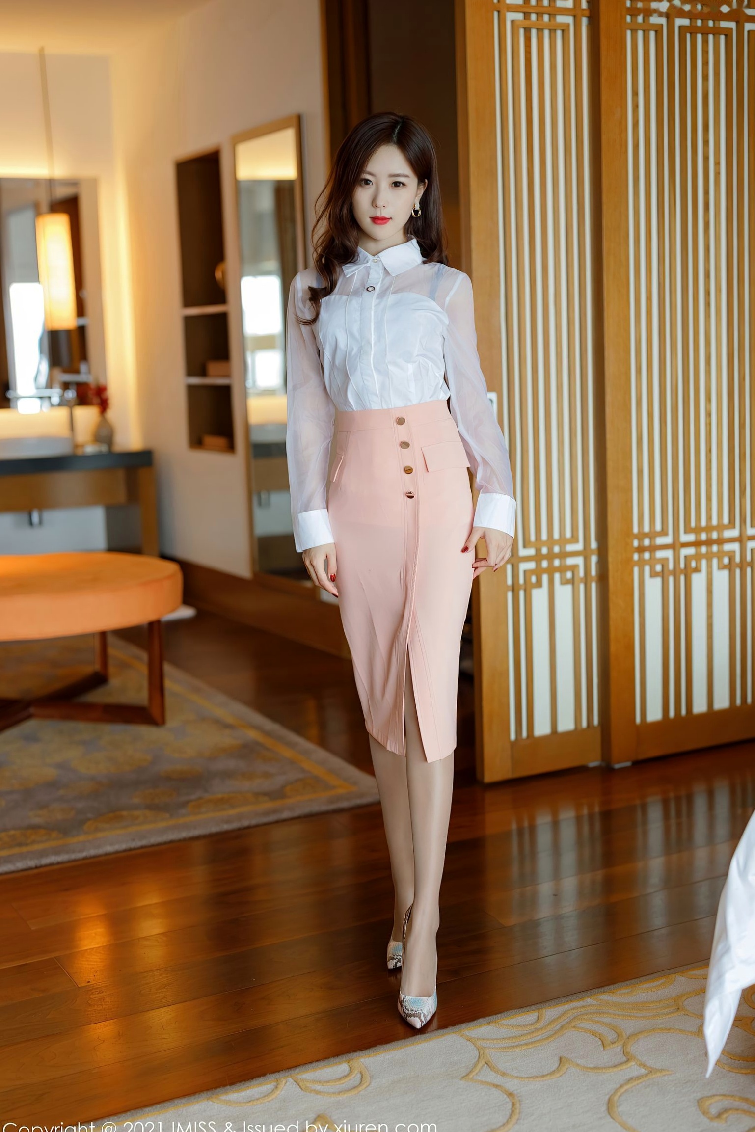 Gallery - IMiss爱蜜社 - Honey Club -544-杨紫嫣Cynthia：从优雅白衬衫粉裙到极致私房蕾丝内衣诱惑，尽显清纯御姐气质爱蜜社 - Honey Club 性感气质诱惑私房照 女神私房照_秀色女神 - image 20