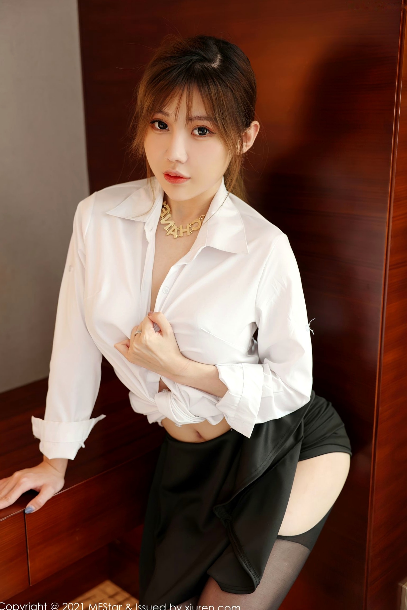 Gallery - MFStar模范学院-525-李颖煊Baby-白衬衫黑丝吊带袜-酒店私房写真-居家性感诱惑-2021.08.13模范学院黑丝丝袜私房照性感 女神私房照_秀色女神 - image 3