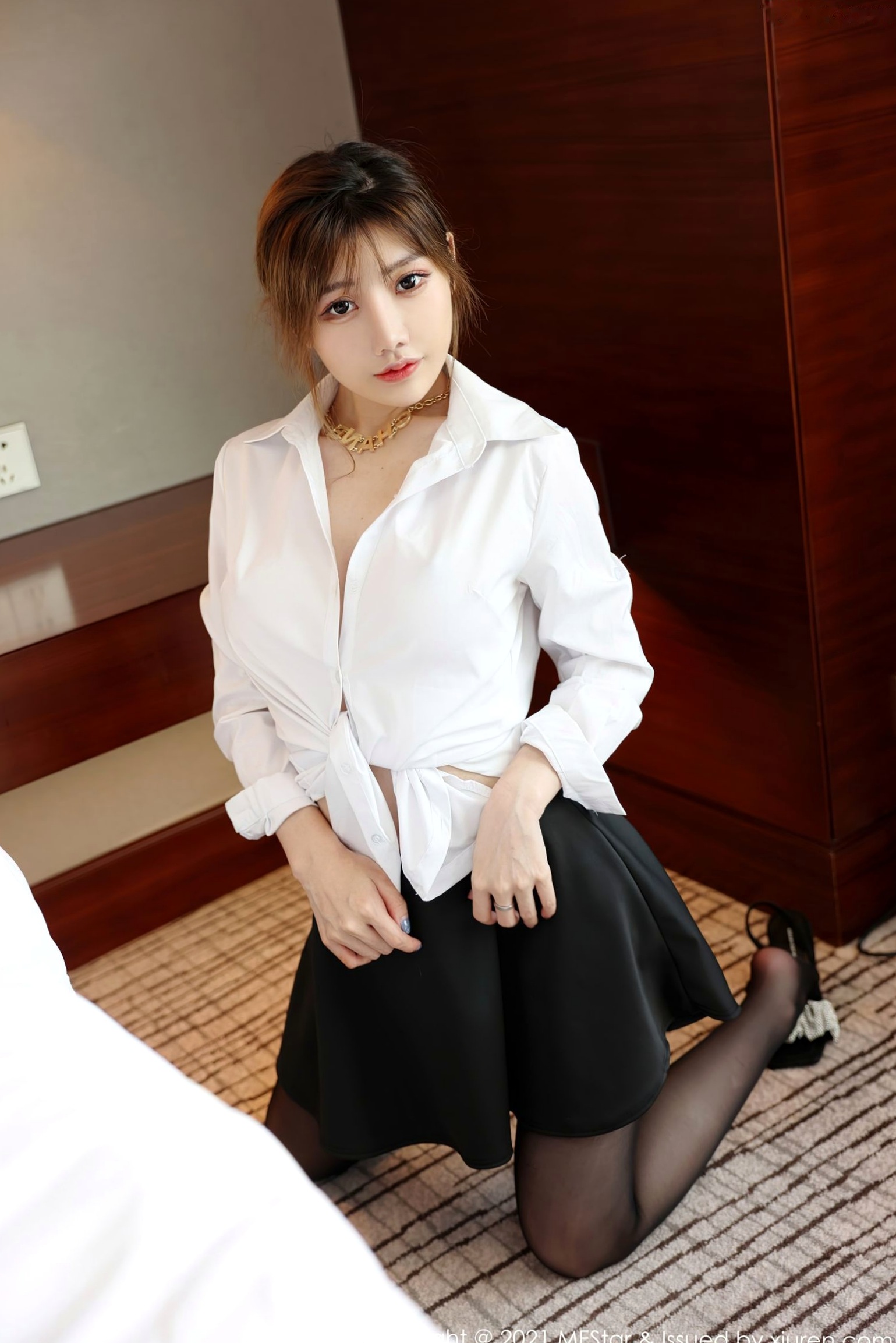 Gallery - MFStar模范学院-525-李颖煊Baby-白衬衫黑丝吊带袜-酒店私房写真-居家性感诱惑-2021.08.13模范学院黑丝丝袜私房照性感 女神私房照_秀色女神 - image 24