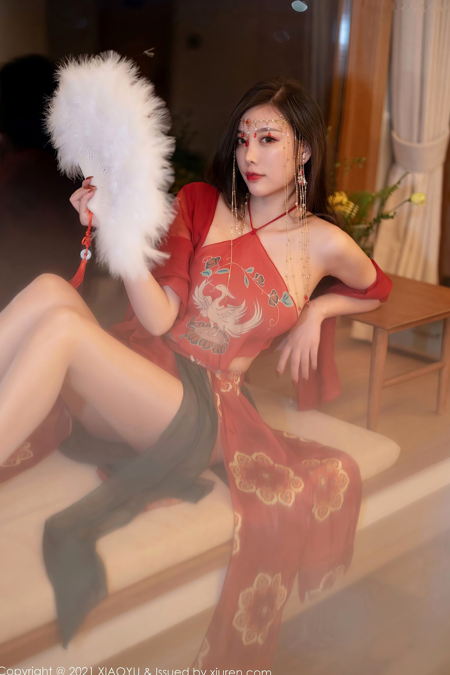 Gallery - XiaoYu语画界 - Painting World -杨晨晨Sugar-丽江心愿旅拍红色古装肚兜-典雅古典韵味-酒店私房摄影语画界 - Painting World 私房照肚兜性感气质 女神私房照_秀色女神 - image 5