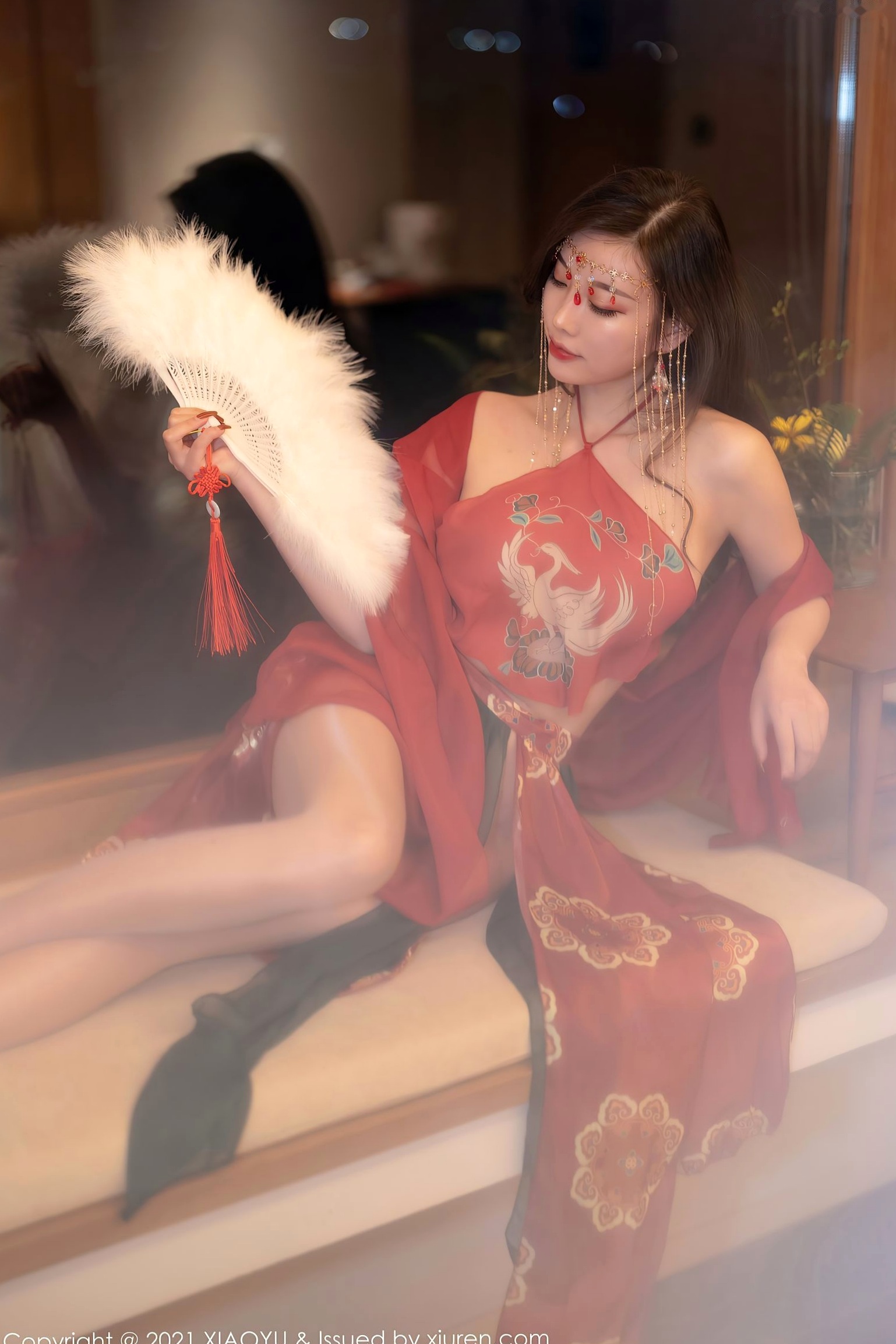 Gallery - XiaoYu语画界 - Painting World -杨晨晨Sugar-丽江心愿旅拍红色古装肚兜-典雅古典韵味-酒店私房摄影语画界 - Painting World 私房照肚兜性感气质 女神私房照_秀色女神 - image 8