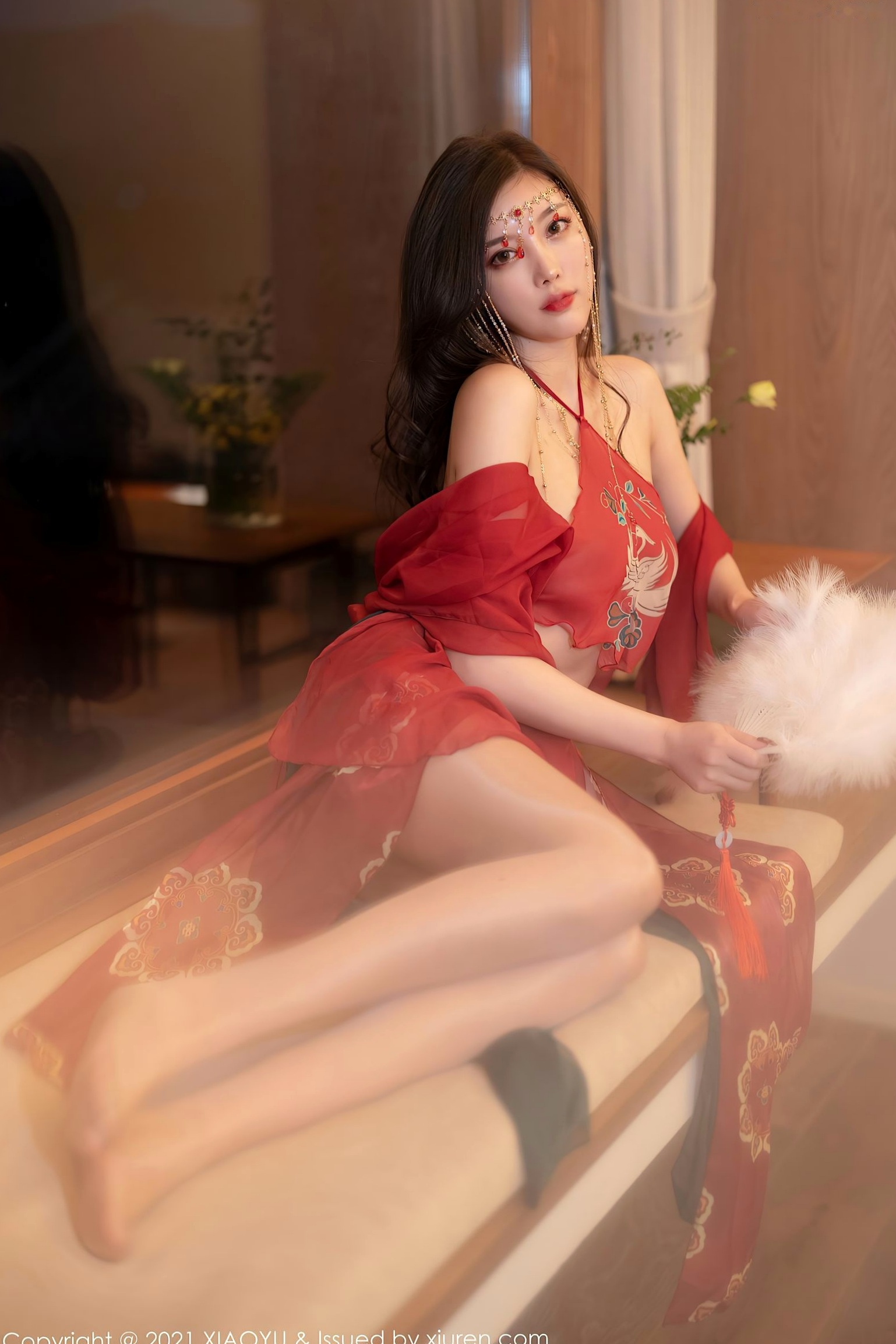 Gallery - XiaoYu语画界 - Painting World -杨晨晨Sugar-丽江心愿旅拍红色古装肚兜-典雅古典韵味-酒店私房摄影语画界 - Painting World 私房照肚兜性感气质 女神私房照_秀色女神 - image 9