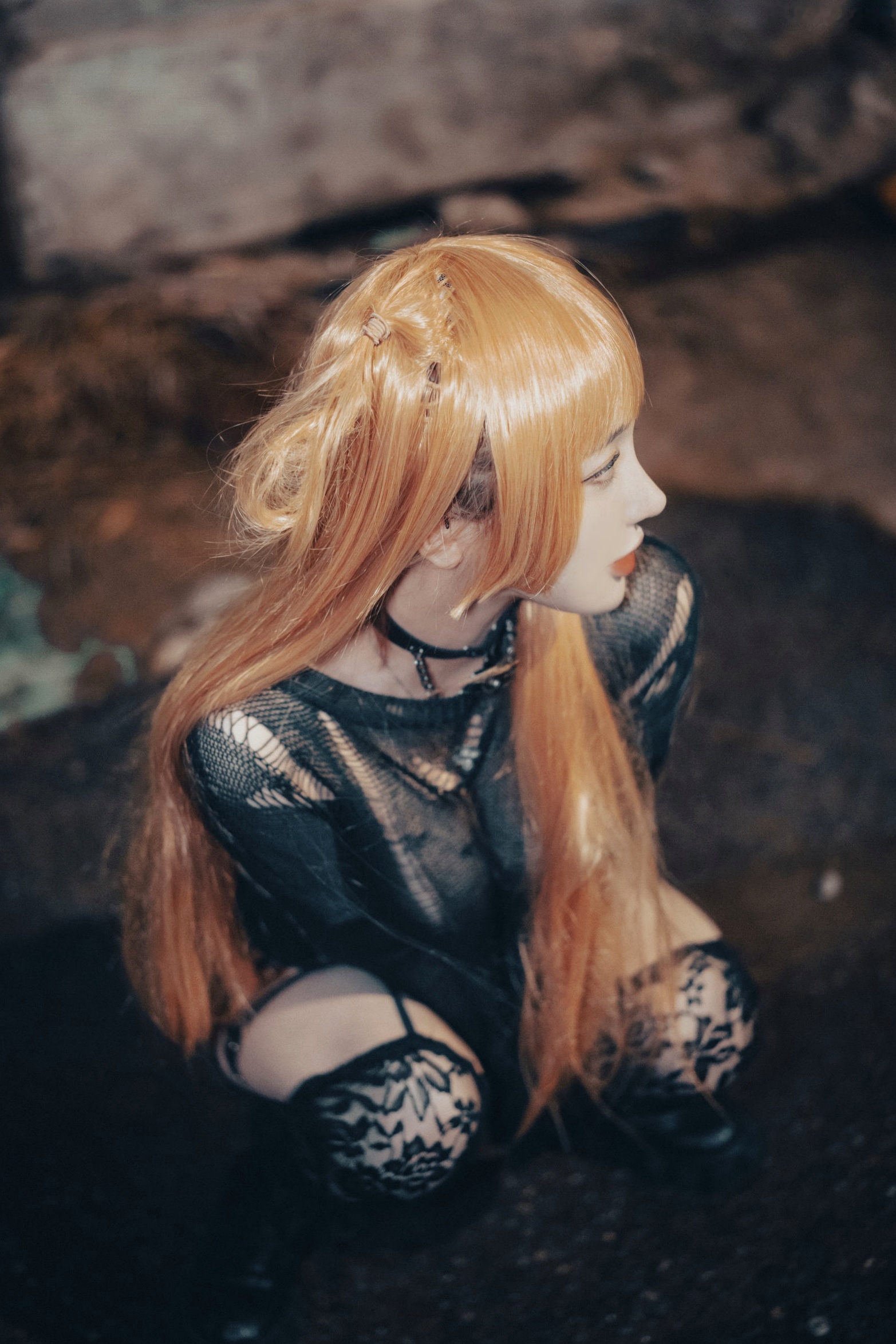 Gallery - 韩国美女孙乐乐Son-YeEun死亡笔记弥海砂Cosplay，暗黑车内私房大尺度写真，夜拍街头哥特诱惑，无圣光性感演绎韩国角色扮演大尺度私房照性感 女神私房照_秀色女神 - image 7