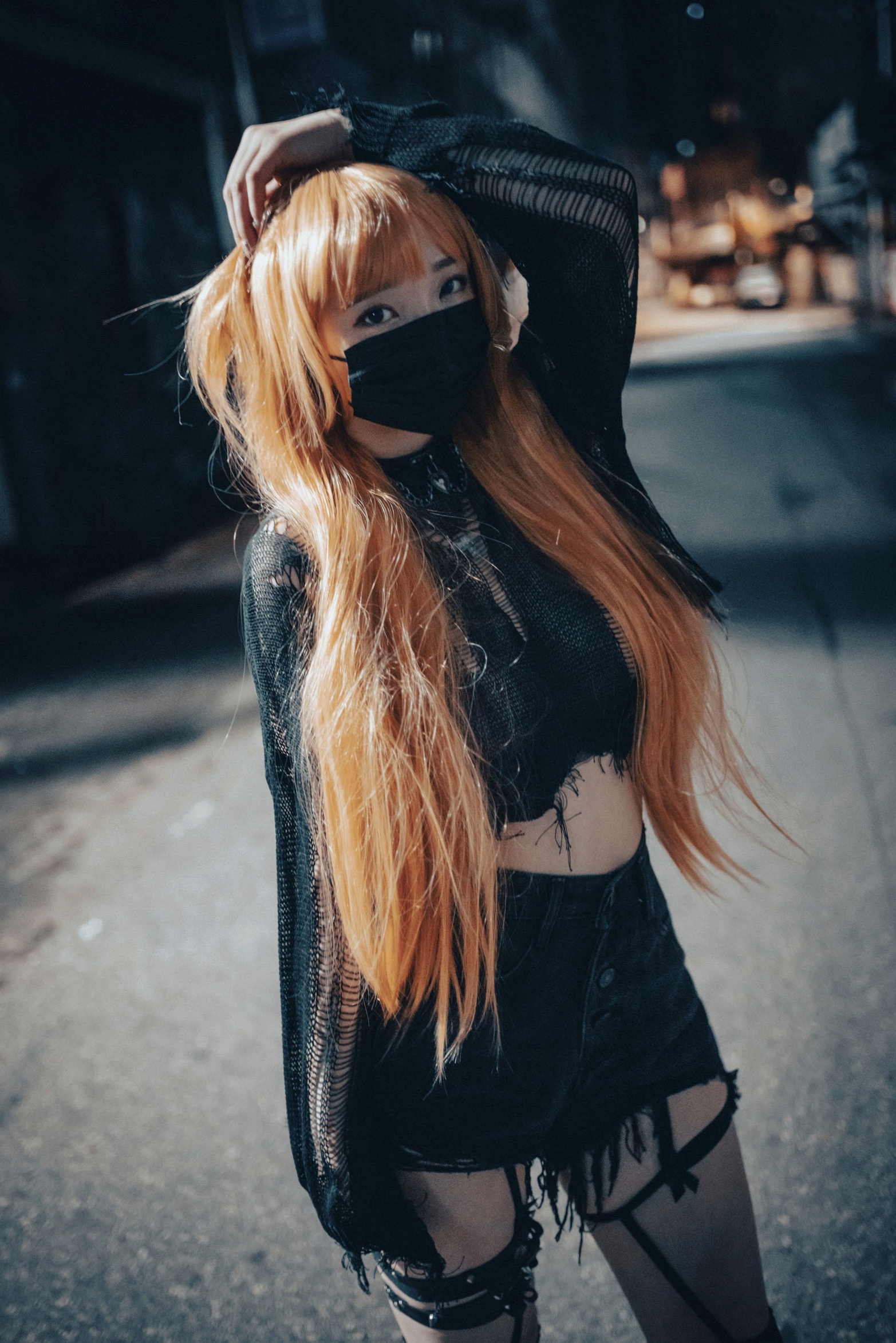 Gallery - 韩国美女孙乐乐Son-YeEun死亡笔记弥海砂Cosplay，暗黑车内私房大尺度写真，夜拍街头哥特诱惑，无圣光性感演绎韩国角色扮演大尺度私房照性感 女神私房照_秀色女神 - image 43