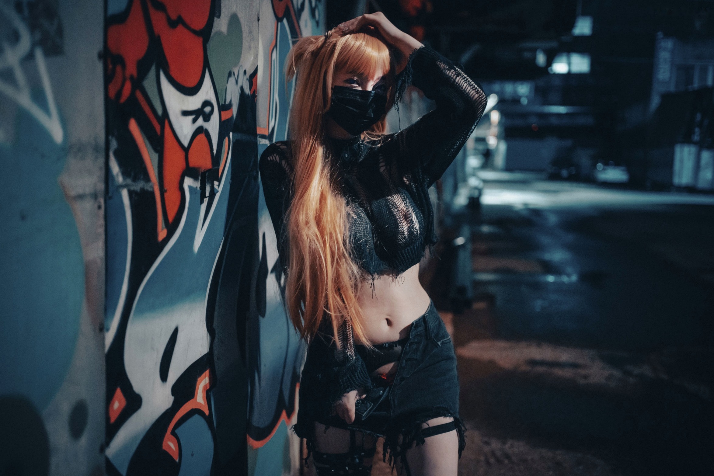 Gallery - 韩国美女孙乐乐Son-YeEun死亡笔记弥海砂Cosplay，暗黑车内私房大尺度写真，夜拍街头哥特诱惑，无圣光性感演绎韩国角色扮演大尺度私房照性感 女神私房照_秀色女神 - image 68