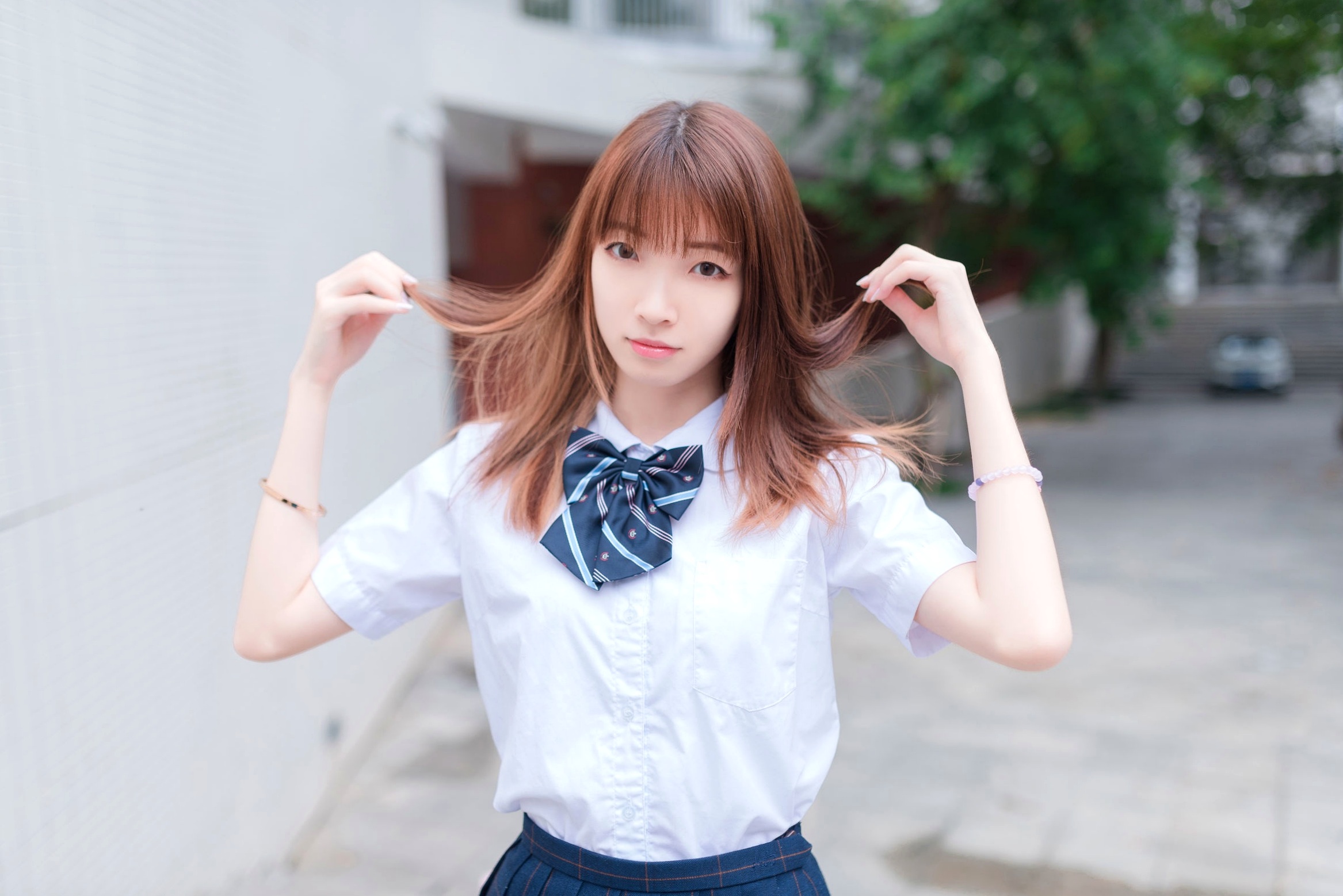 Gallery - MTCos喵糖映画-Vol.427-《校园JK》清纯少女学园系，极致白丝诱惑，清新学院风写真制服清纯美腿私房照 女神私房照_秀色女神 - image 7