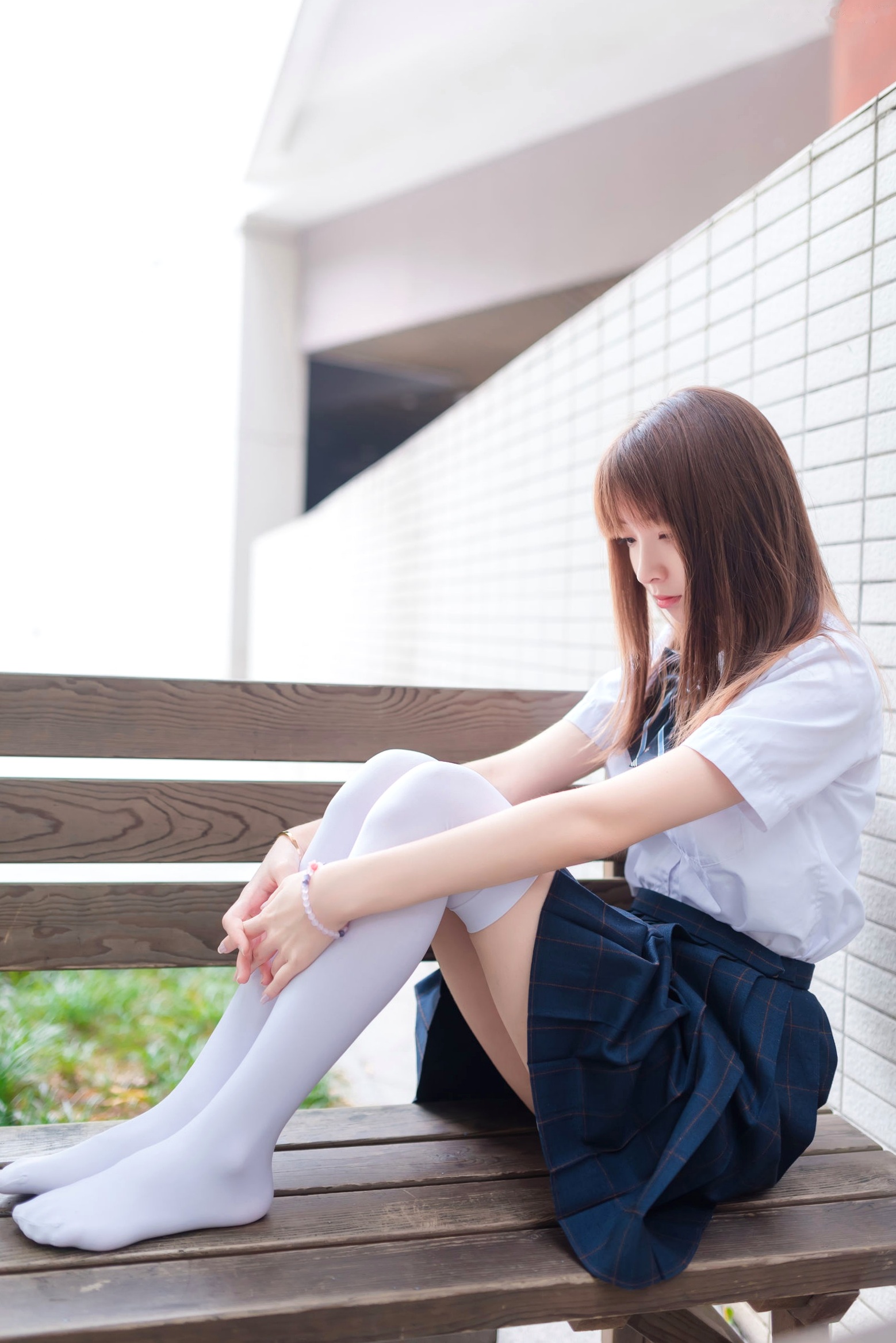 Gallery - MTCos喵糖映画-Vol.427-《校园JK》清纯少女学园系，极致白丝诱惑，清新学院风写真制服清纯美腿私房照 女神私房照_秀色女神 - image 10