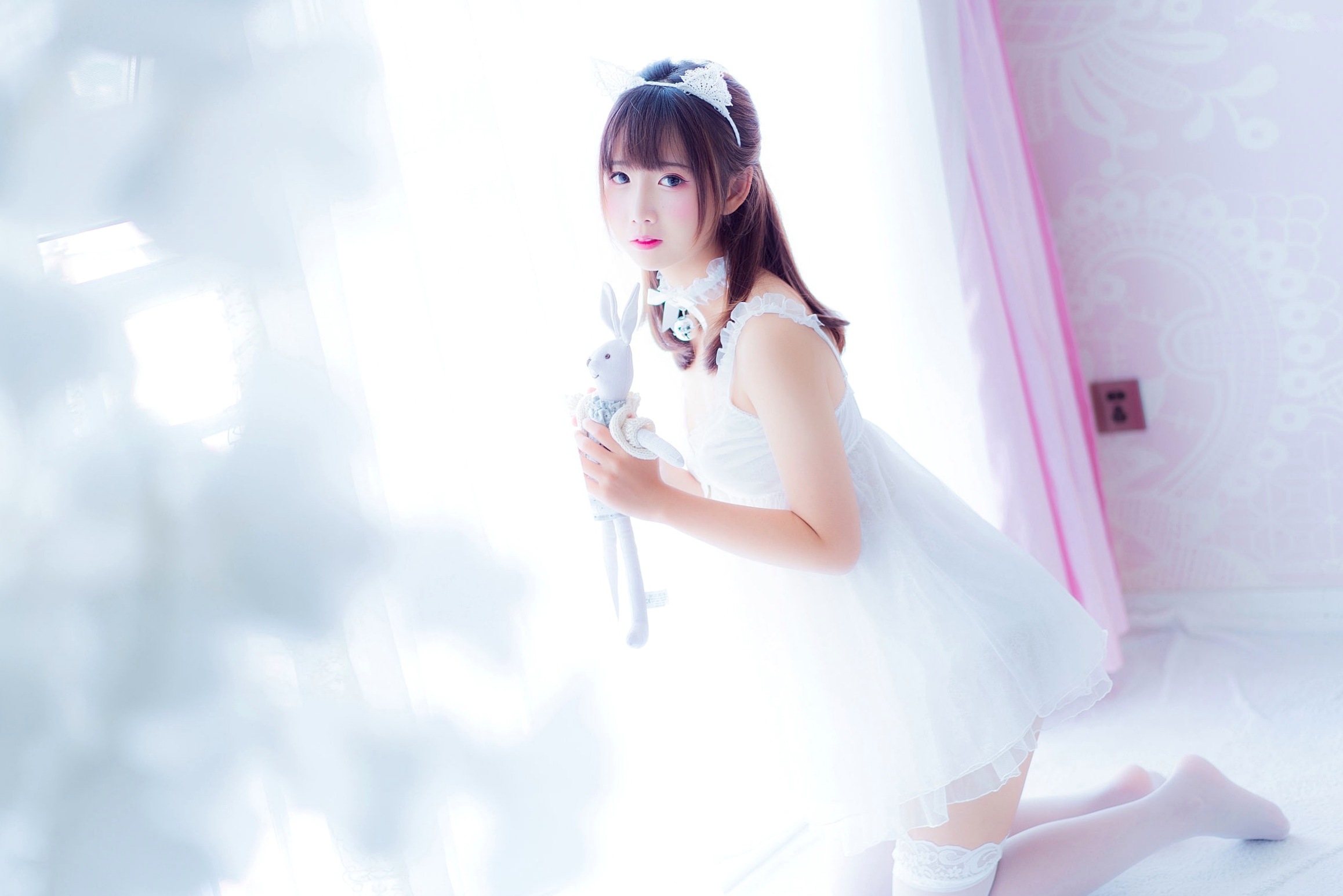 Gallery - MTCos喵糖映画-Vol.415-《白裙少女》清纯萝莉丝袜私房照，治愈系少女的梦幻唯美瞬间清纯萝莉治愈系私房照丝袜 女神私房照_秀色女神 - image 3