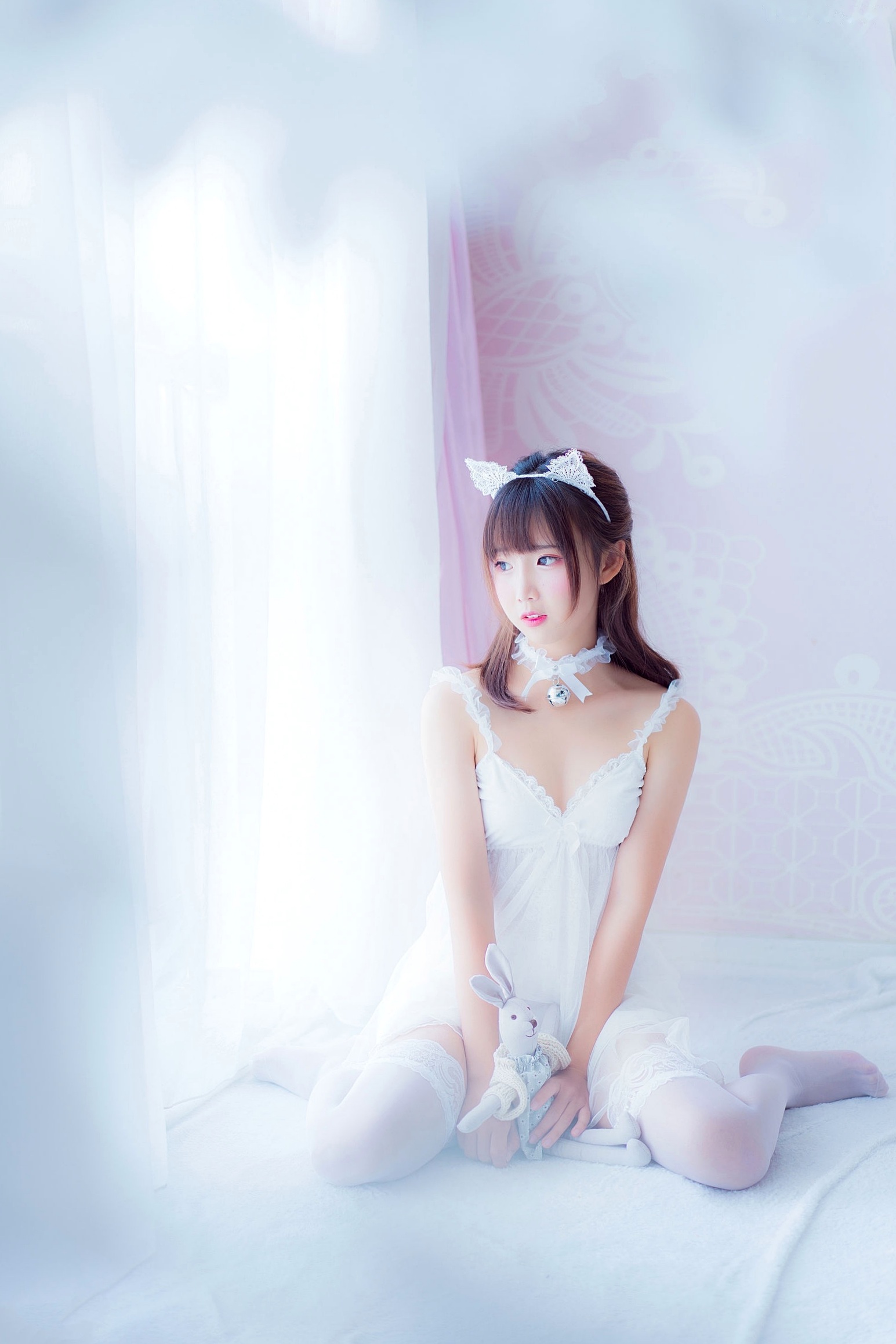 Gallery - MTCos喵糖映画-Vol.415-《白裙少女》清纯萝莉丝袜私房照，治愈系少女的梦幻唯美瞬间清纯萝莉治愈系私房照丝袜 女神私房照_秀色女神 - image 4