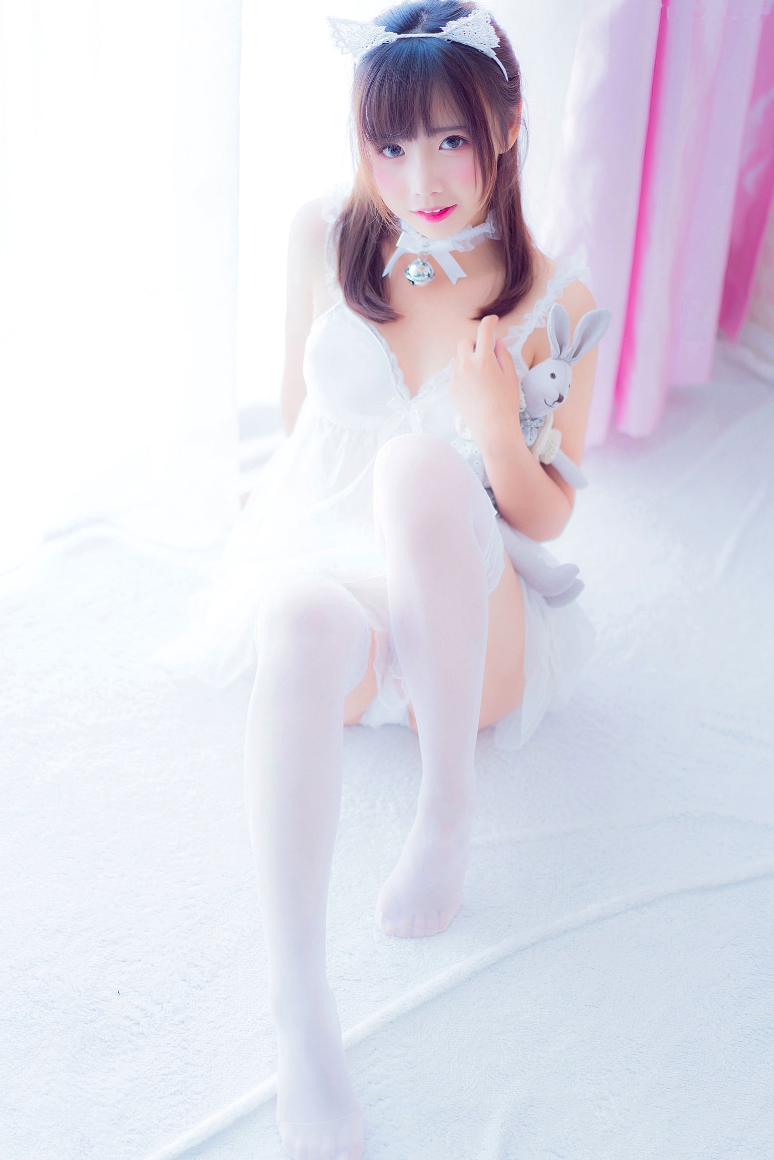 Gallery - MTCos喵糖映画-Vol.415-《白裙少女》清纯萝莉丝袜私房照，治愈系少女的梦幻唯美瞬间清纯萝莉治愈系私房照丝袜 女神私房照_秀色女神 - image 7