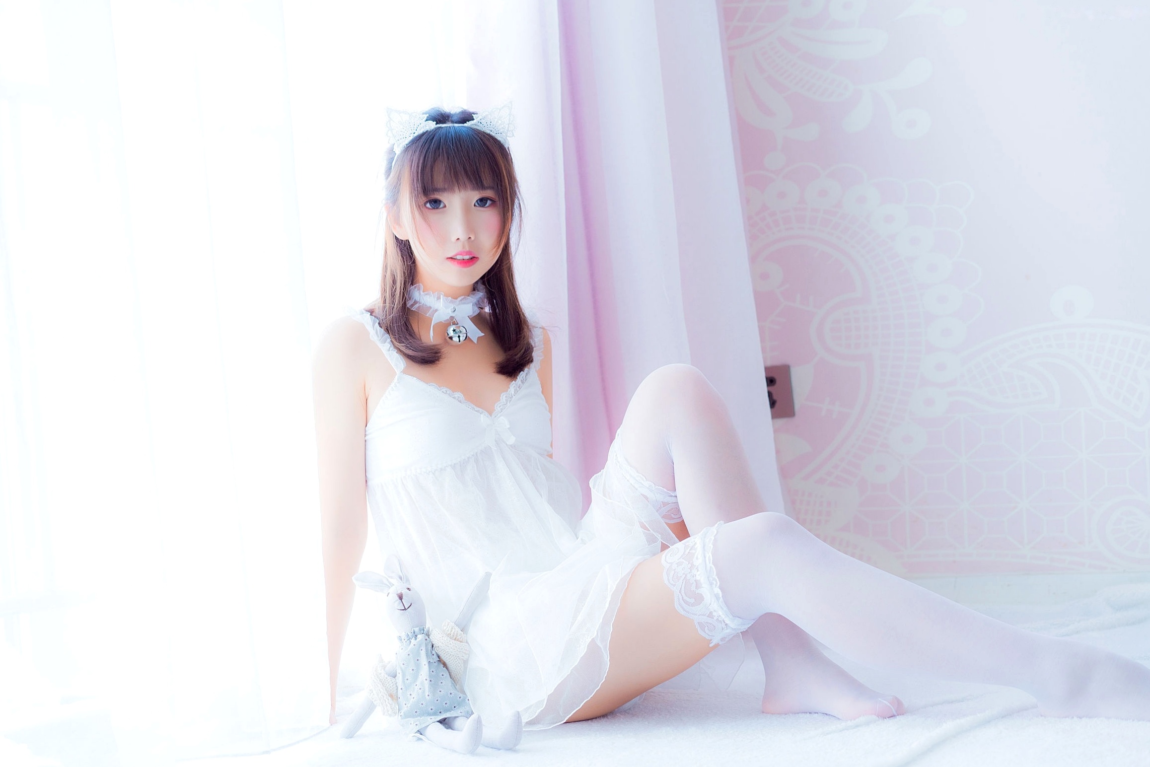 Gallery - MTCos喵糖映画-Vol.415-《白裙少女》清纯萝莉丝袜私房照，治愈系少女的梦幻唯美瞬间清纯萝莉治愈系私房照丝袜 女神私房照_秀色女神 - image 15