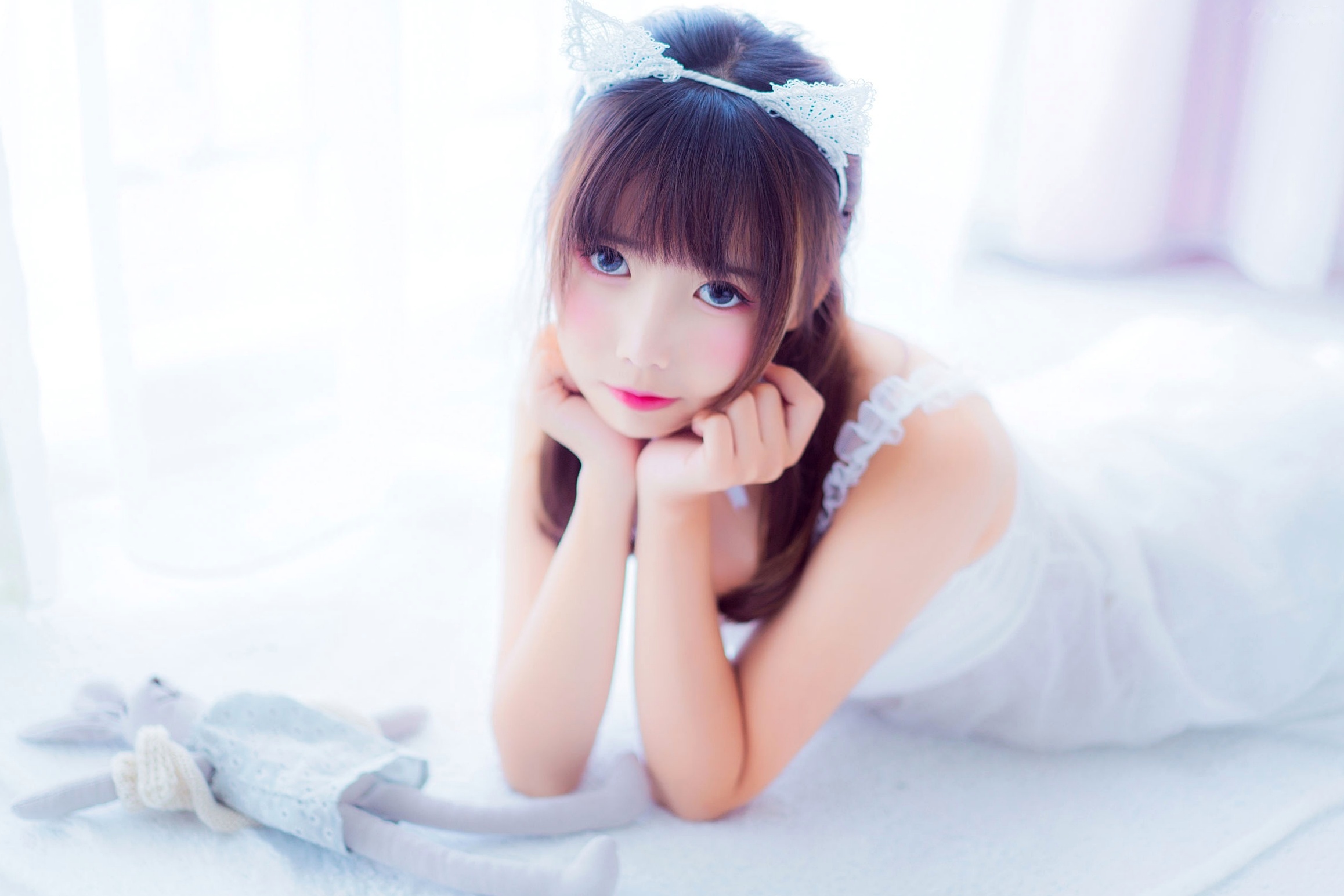 Gallery - MTCos喵糖映画-Vol.415-《白裙少女》清纯萝莉丝袜私房照，治愈系少女的梦幻唯美瞬间清纯萝莉治愈系私房照丝袜 女神私房照_秀色女神 - image 16