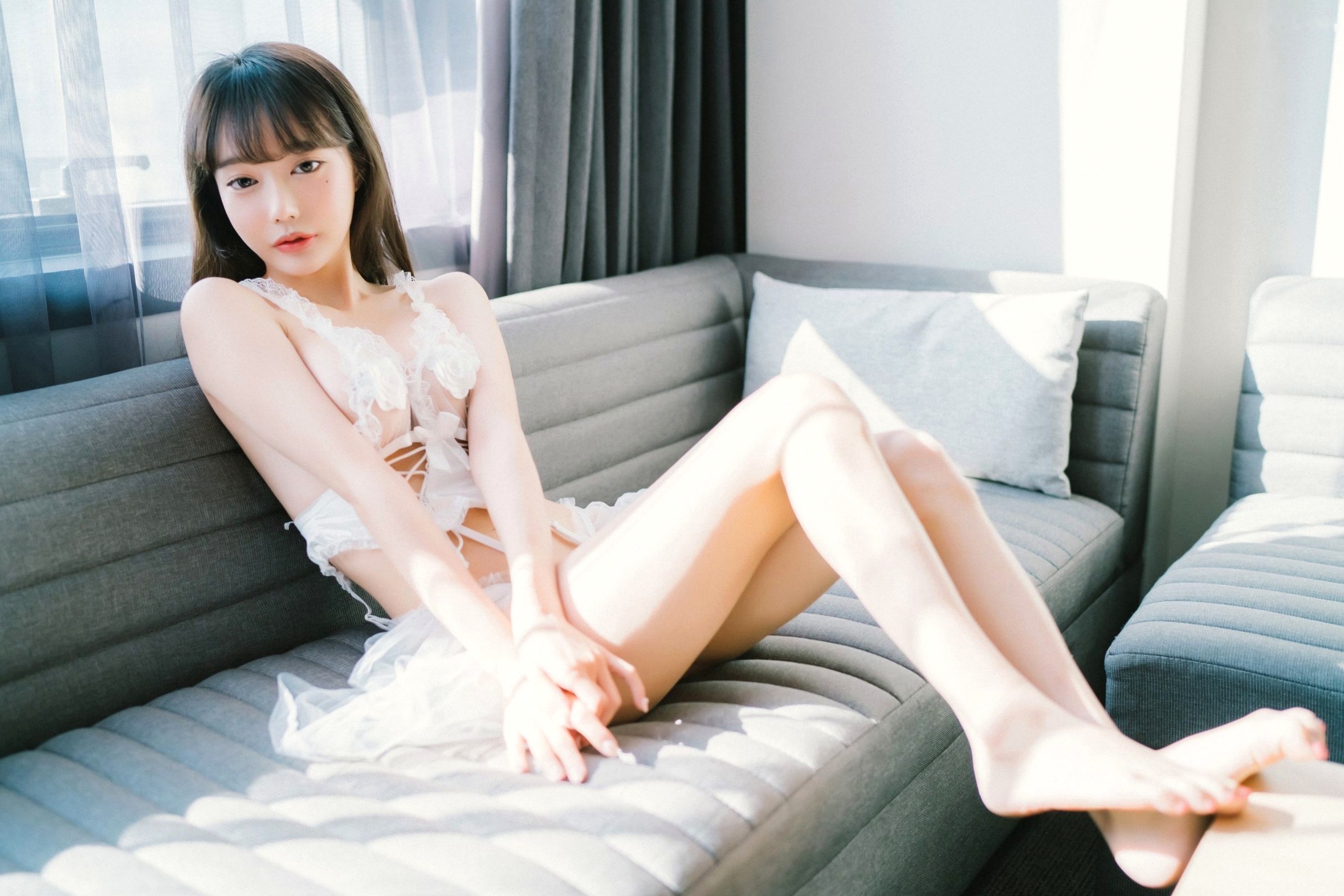 Gallery - 韩国美女Jucy精致蕾丝内衣私房写真，童颜巨乳尽显极致诱惑，唯美居家氛围，无圣光大尺度艺术赏析韩国内衣性感童颜巨乳无圣光诱惑大尺度 女神私房照_秀色女神 - image 5
