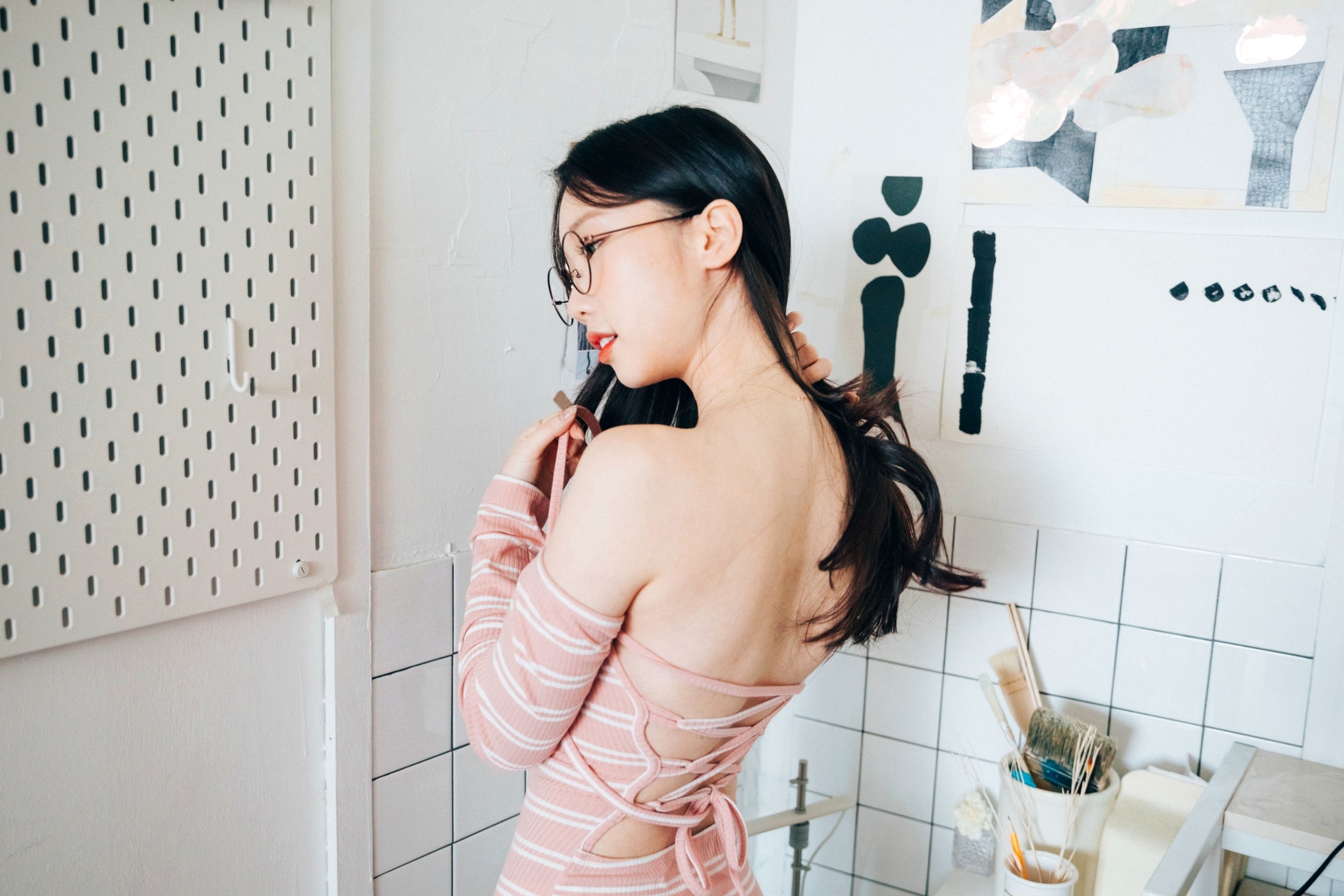 Gallery - 韩国美女-Pureding-퓨딩-Assistant-Loozy室内私房写真，性感连体衣与精致内衣诱惑，展现甜美傲人曲线韩国性感诱惑私房照美腿内衣 女神私房照_秀色女神 - image 15