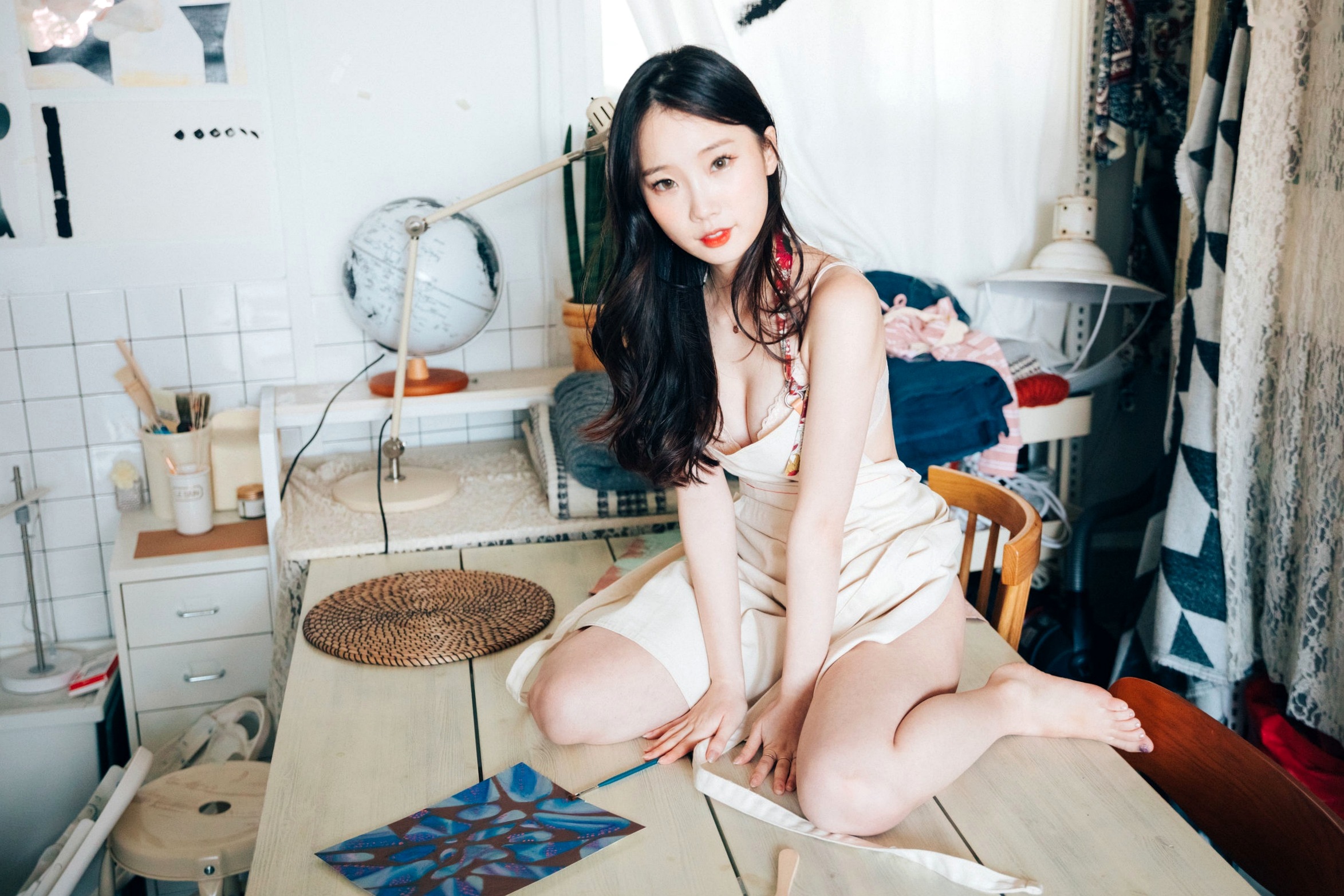 Gallery - 韩国美女-Pureding-퓨딩-Assistant-Loozy室内私房写真，性感连体衣与精致内衣诱惑，展现甜美傲人曲线韩国性感诱惑私房照美腿内衣 女神私房照_秀色女神 - image 34