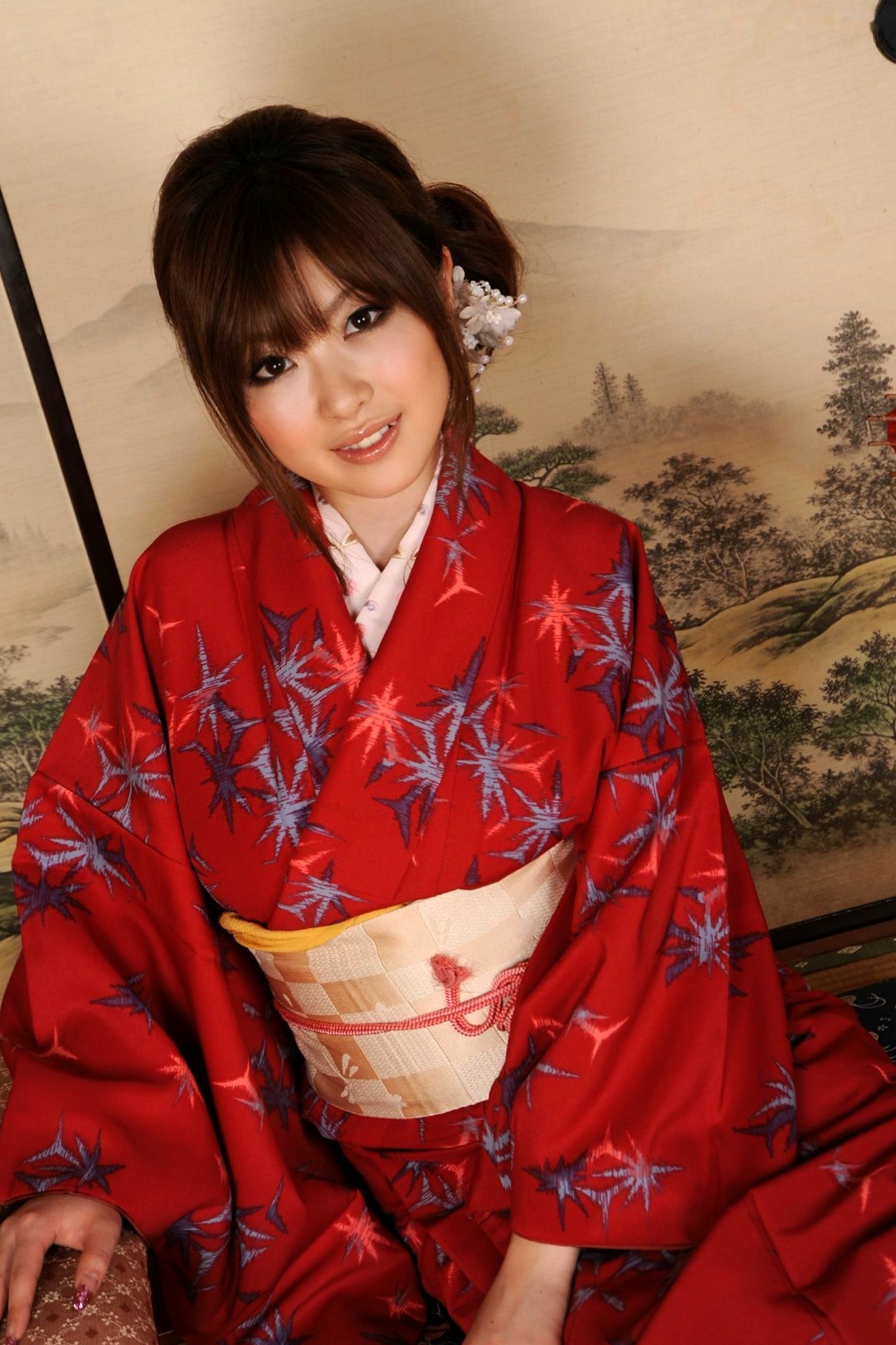Gallery - X-City写真集：浜崎りお（Rio Hamazaki）演绎古典黑底和服诱惑，极致优雅的日式私房风情写真日本和服私房照性感尤物 女神私房照_秀色女神 - image 6