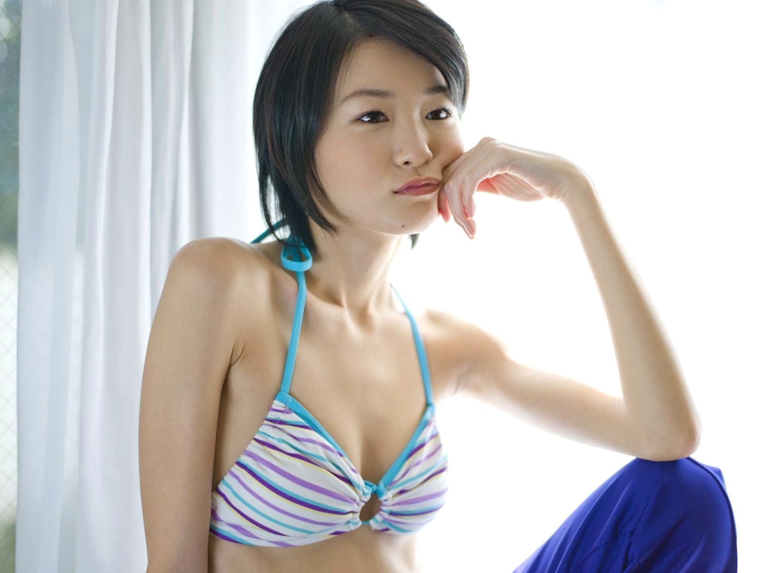 Gallery - Sabra_しほの凉写真集《Morning Glory》日系清纯短发女神卧室私房写真针织衫内衣美图 [40P]日本清纯私房照骨感 女神私房照_秀色女神 - image 4