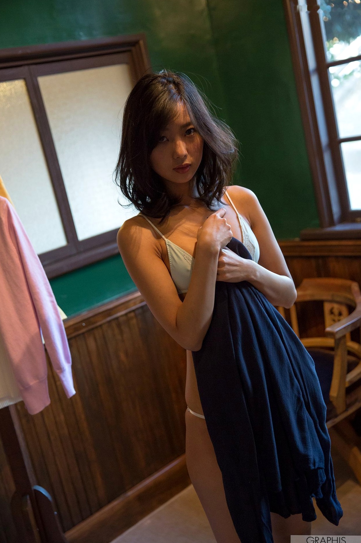 Gallery - Graphis_Yume Takeda 竹田ゆめ写真，纯白内衣居家与湿发诱惑，清纯骨感女神初次登场[65P]日本清纯骨感私房照诱惑 女神私房照_秀色女神 - image 37